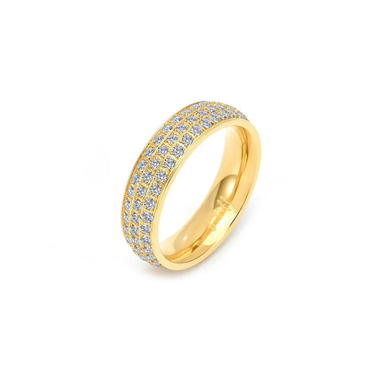 RG130G B.Tiff Gold Three - Row Eternity Ring - PBNJ FASHIONS