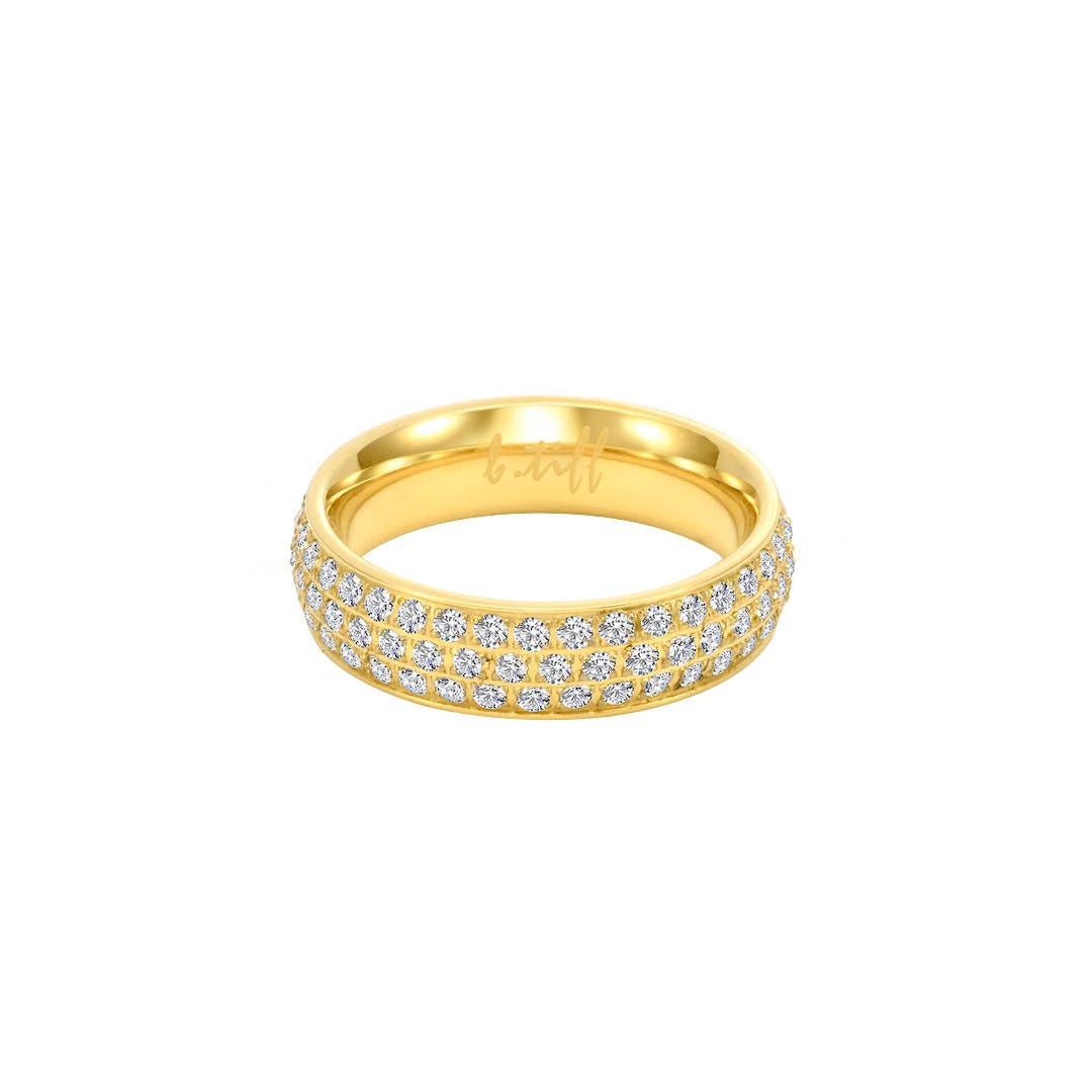 RG130G B.Tiff Gold Three - Row Eternity Ring - PBNJ FASHIONS