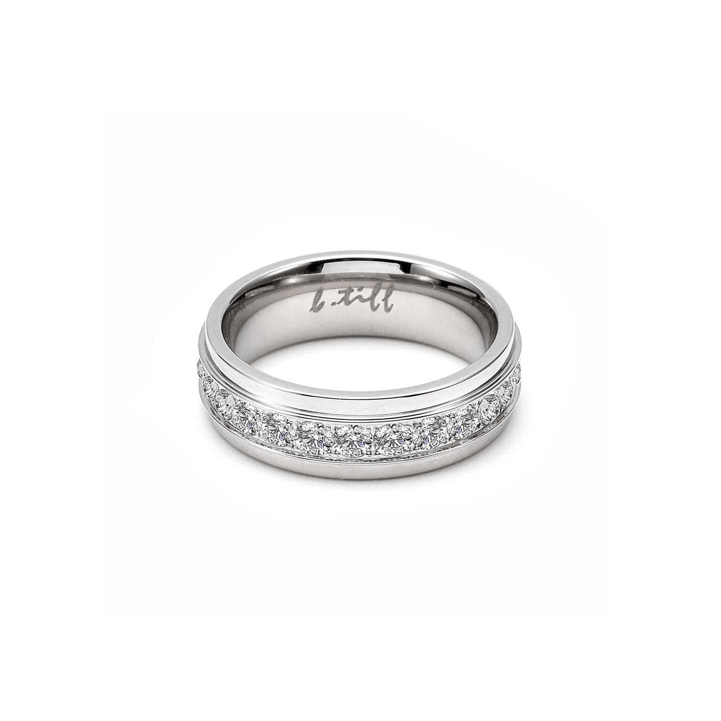 RG150W B.Tiff .02 ct Center Row Wide Eternity Ring - PBNJ FASHIONS