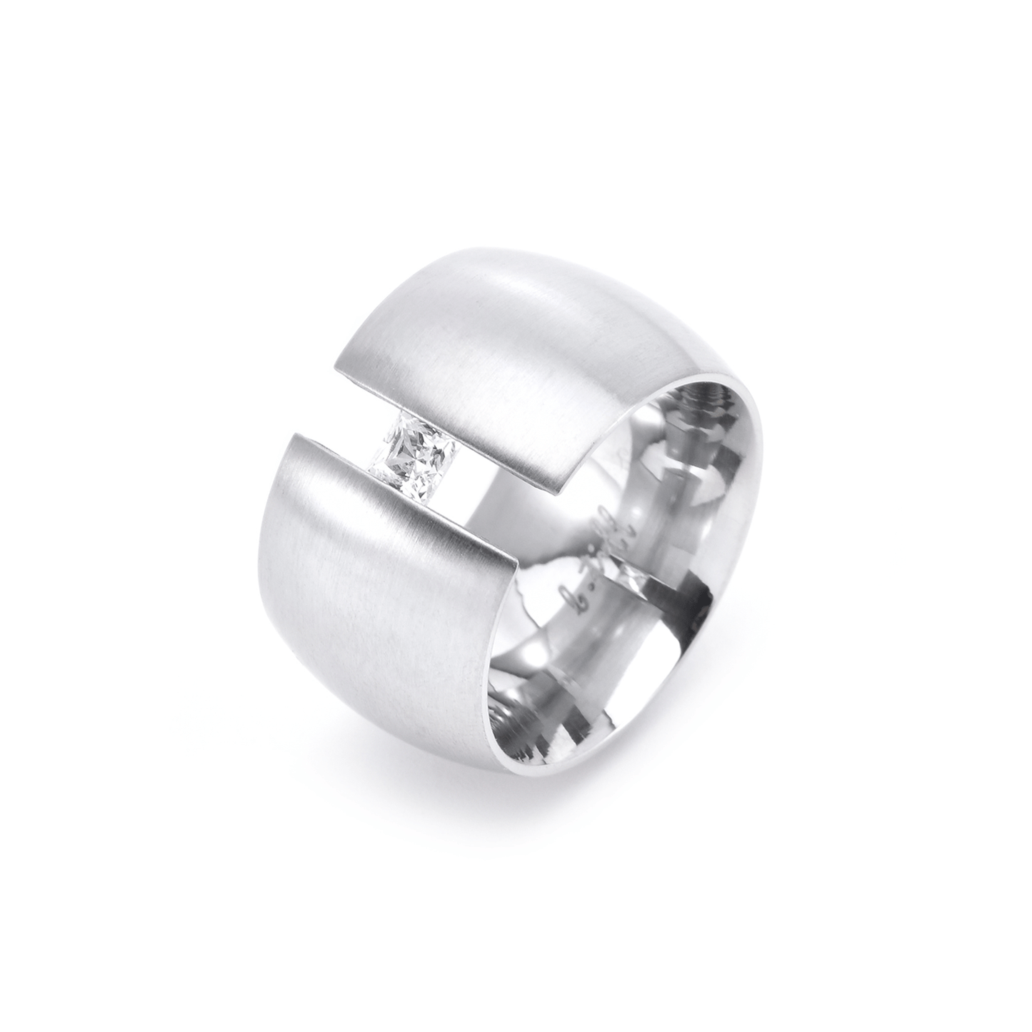 RG200W B.Tiff .5 ct Princess Cut Extra Wide Ring [Wide Band] - PBNJ FASHIONS