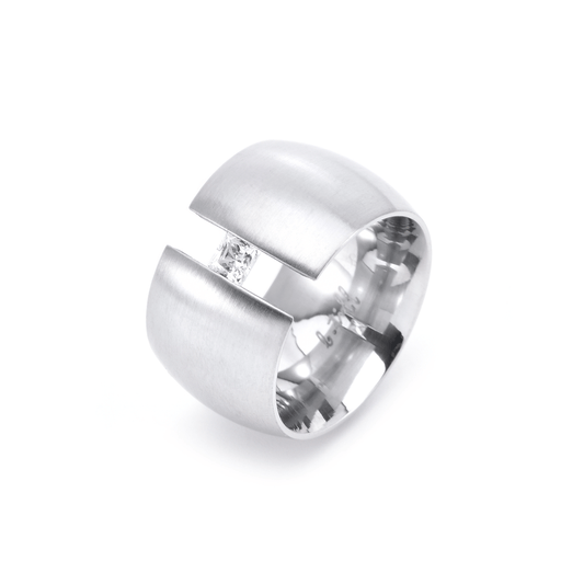 RG200W B.Tiff .5 ct Princess Cut Extra Wide Ring [Wide Band] - PBNJ FASHIONS