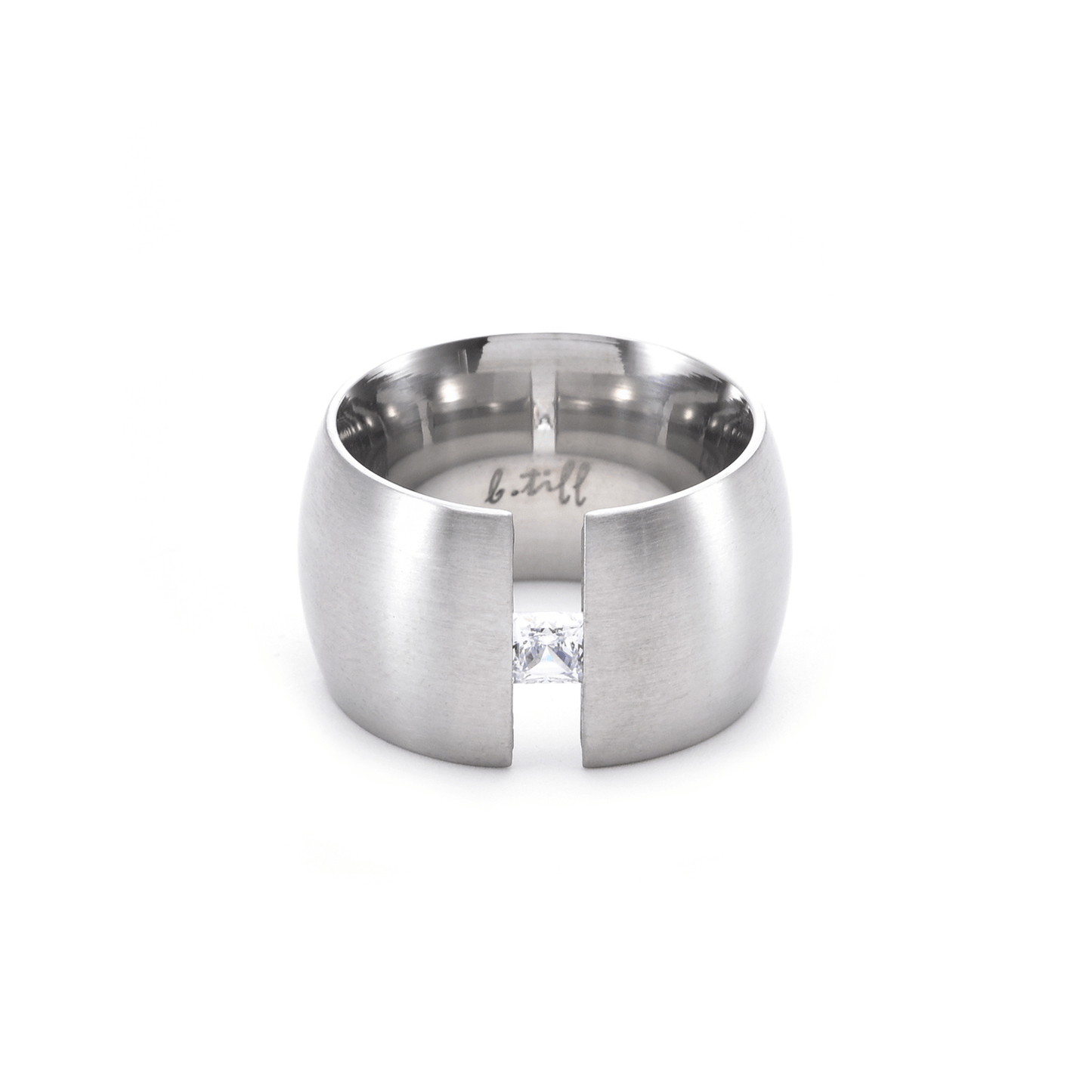 RG200W B.Tiff .5 ct Princess Cut Extra Wide Ring [Wide Band] - PBNJ FASHIONS