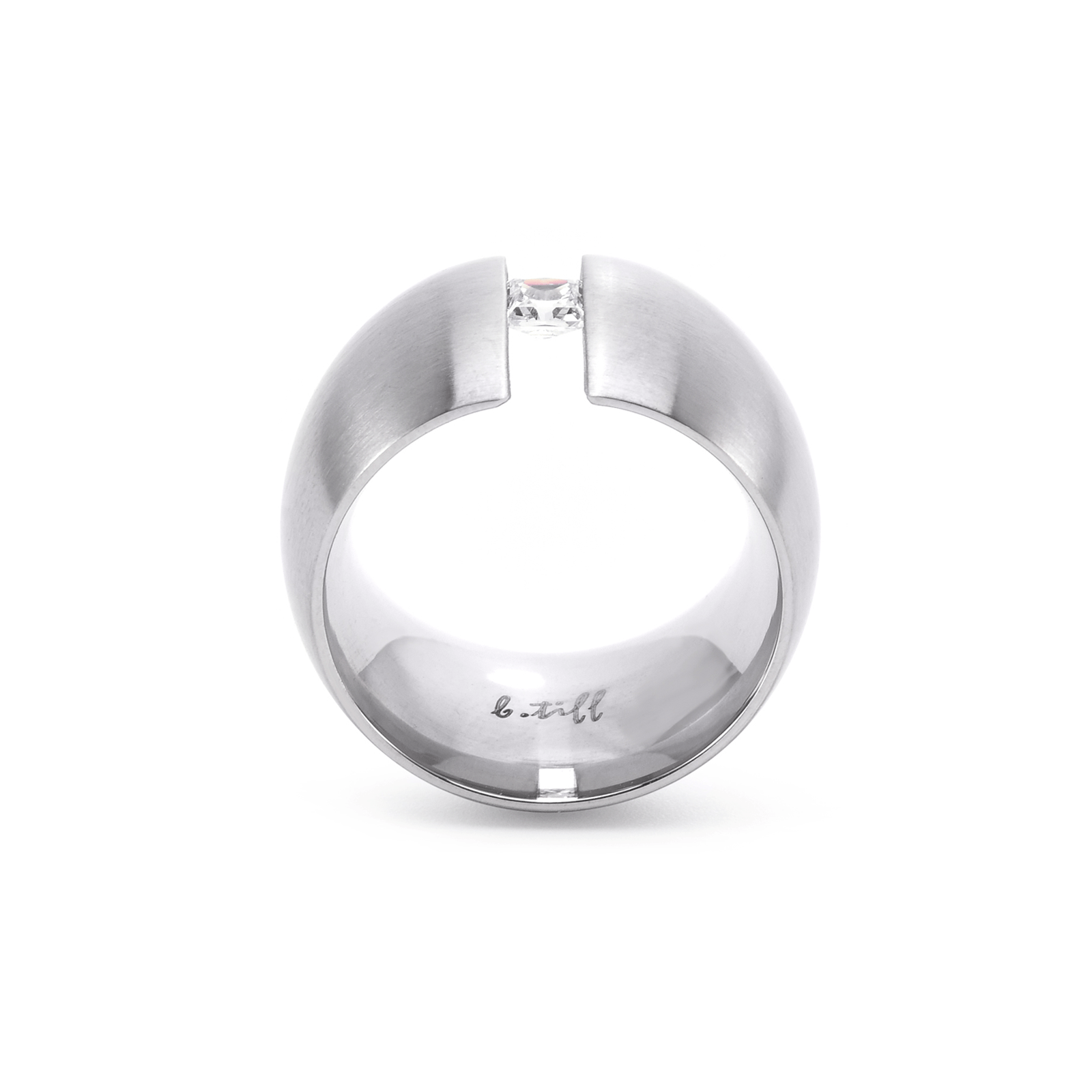 RG200W B.Tiff .5 ct Princess Cut Extra Wide Ring [Wide Band] - PBNJ FASHIONS
