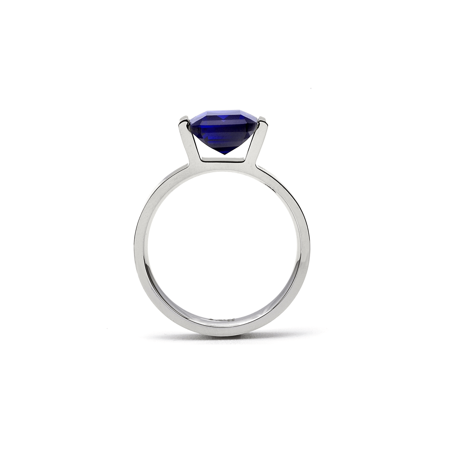 RG210BL B.Tiff 3 ct Blue Emerald Cut Engagement Ring - PBNJ FASHIONS