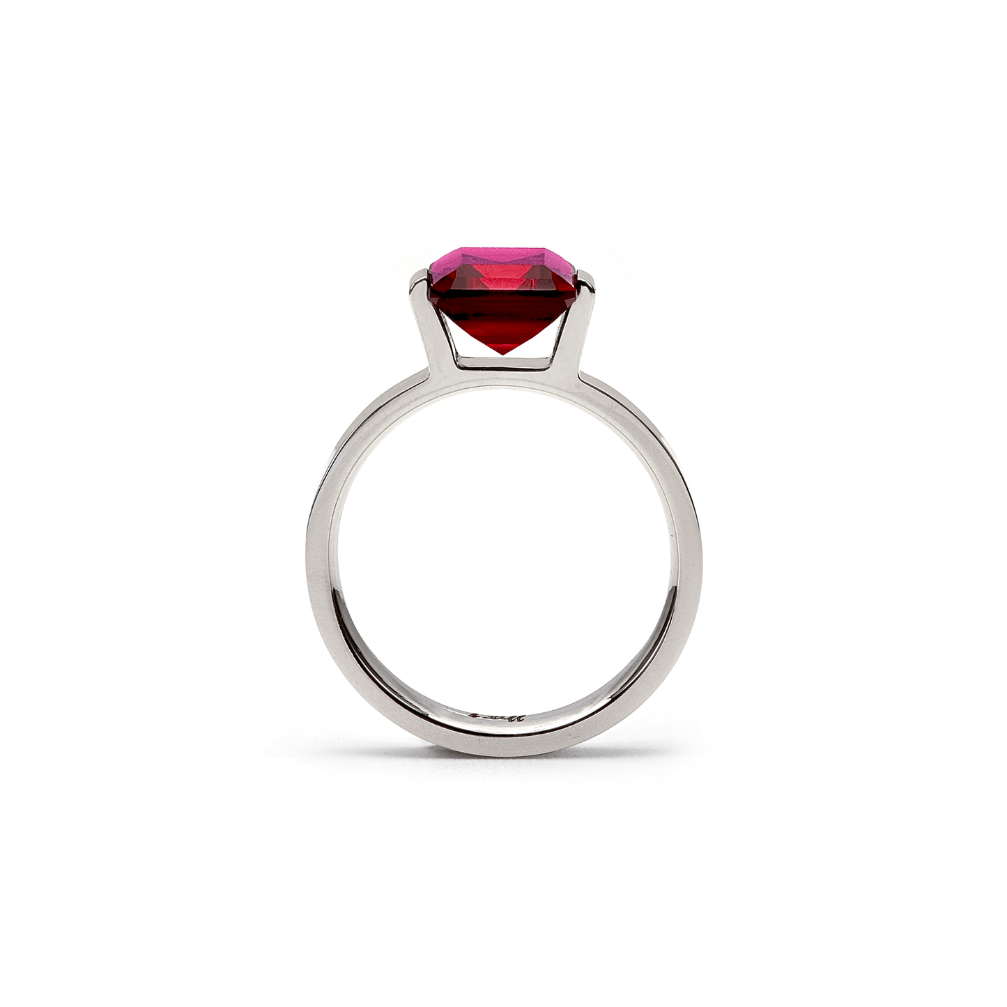 RG210R B.Tiff 3 ct Red Emerald Cut Engagement Ring - PBNJ FASHIONS