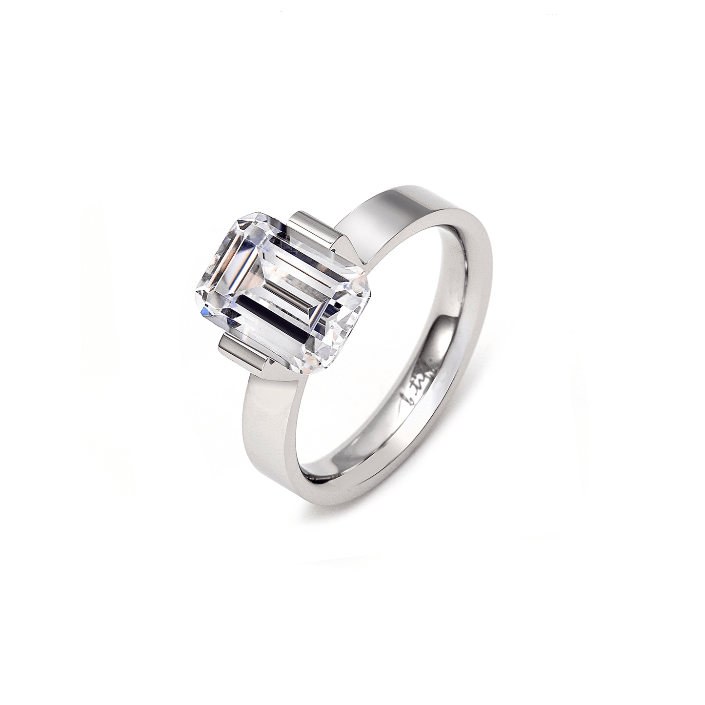 RG210W B.Tiff 3 ct Emerald Cut Engagement Ring - PBNJ FASHIONS