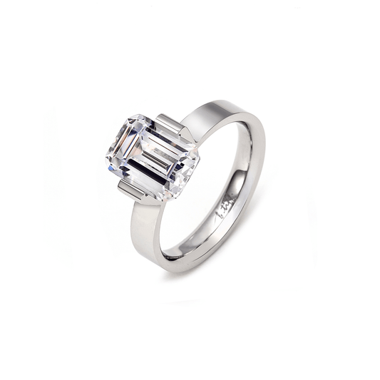RG210W B.Tiff 3 ct Emerald Cut Engagement Ring - PBNJ FASHIONS
