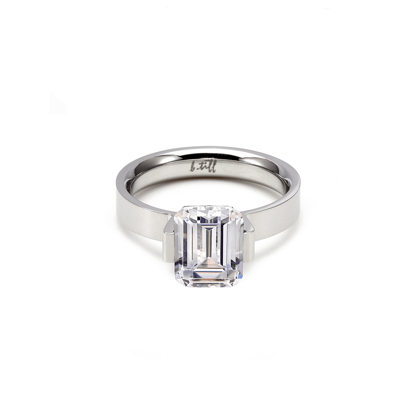 RG210W B.Tiff 3 ct Emerald Cut Engagement Ring - PBNJ FASHIONS