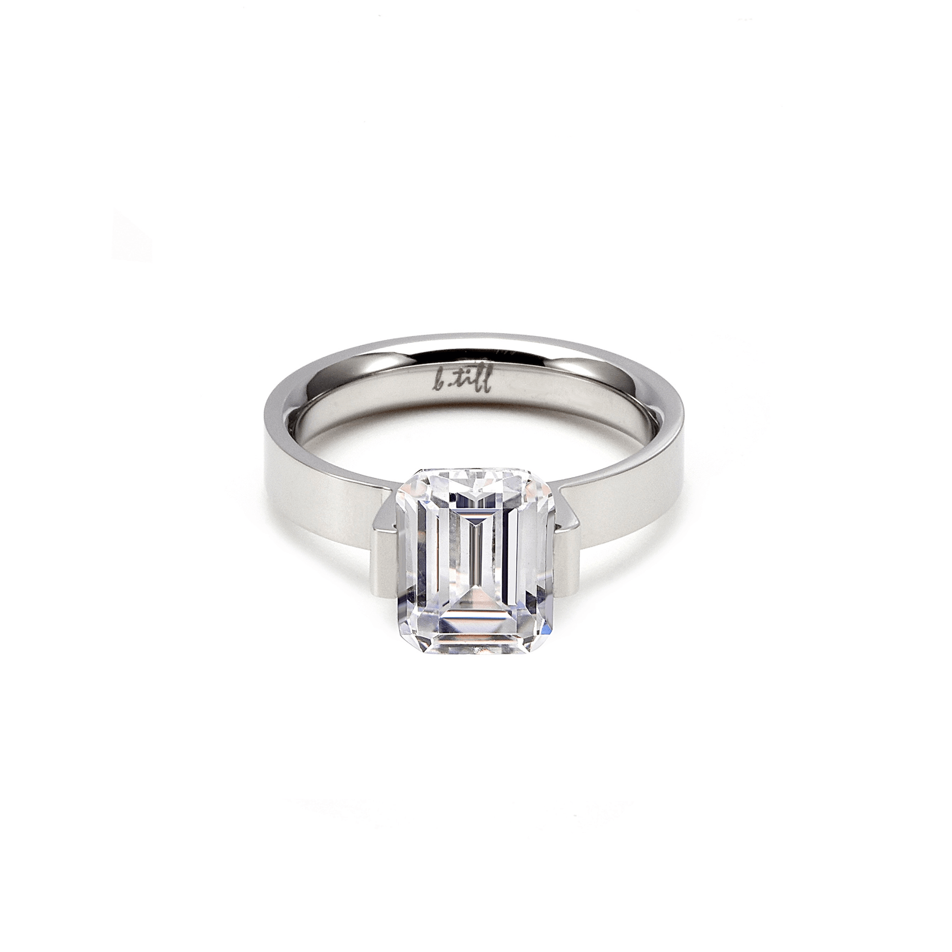 RG210W B.Tiff 3 ct Emerald Cut Engagement Ring - PBNJ FASHIONS