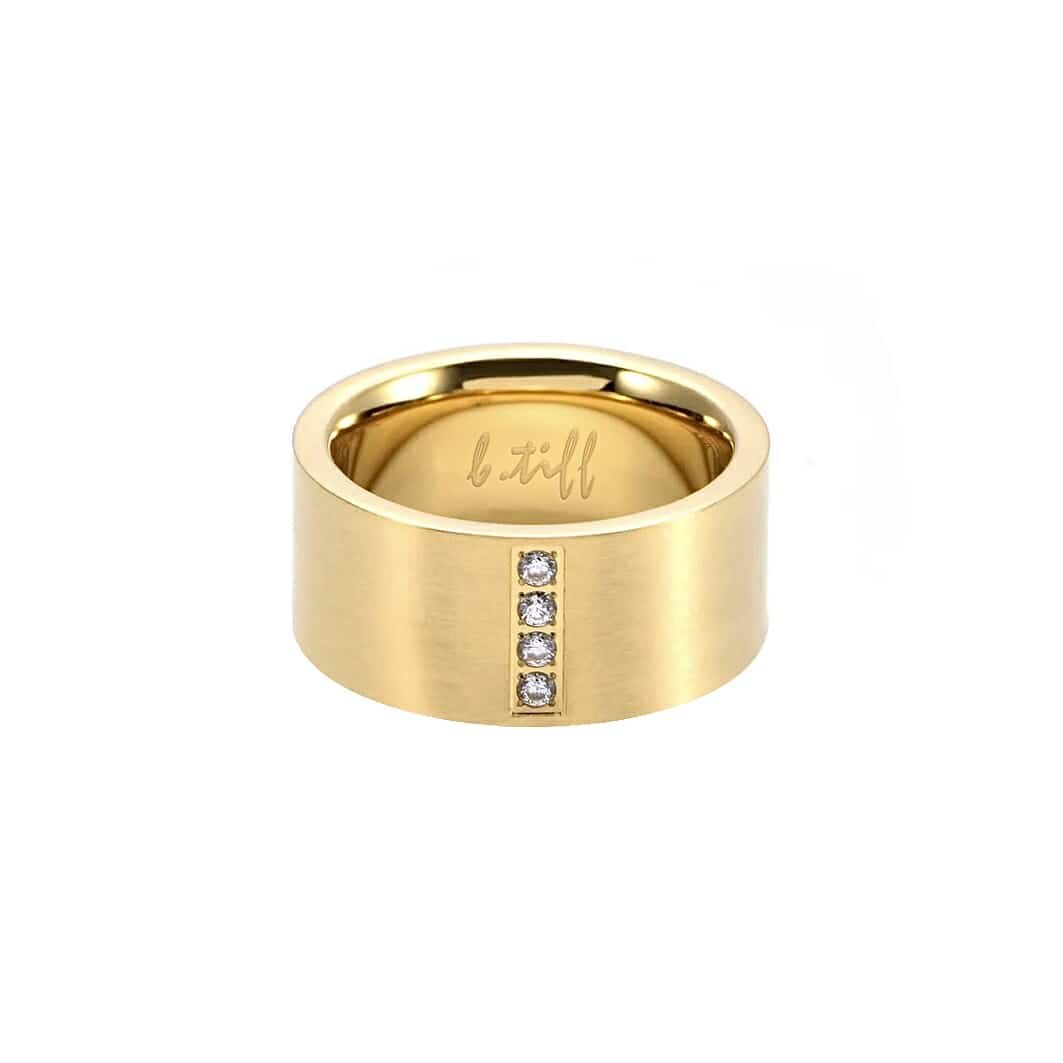 RG223G B.Tiff 4 - Stone Gold Wide Ring [Wide Band] - PBNJ FASHIONS