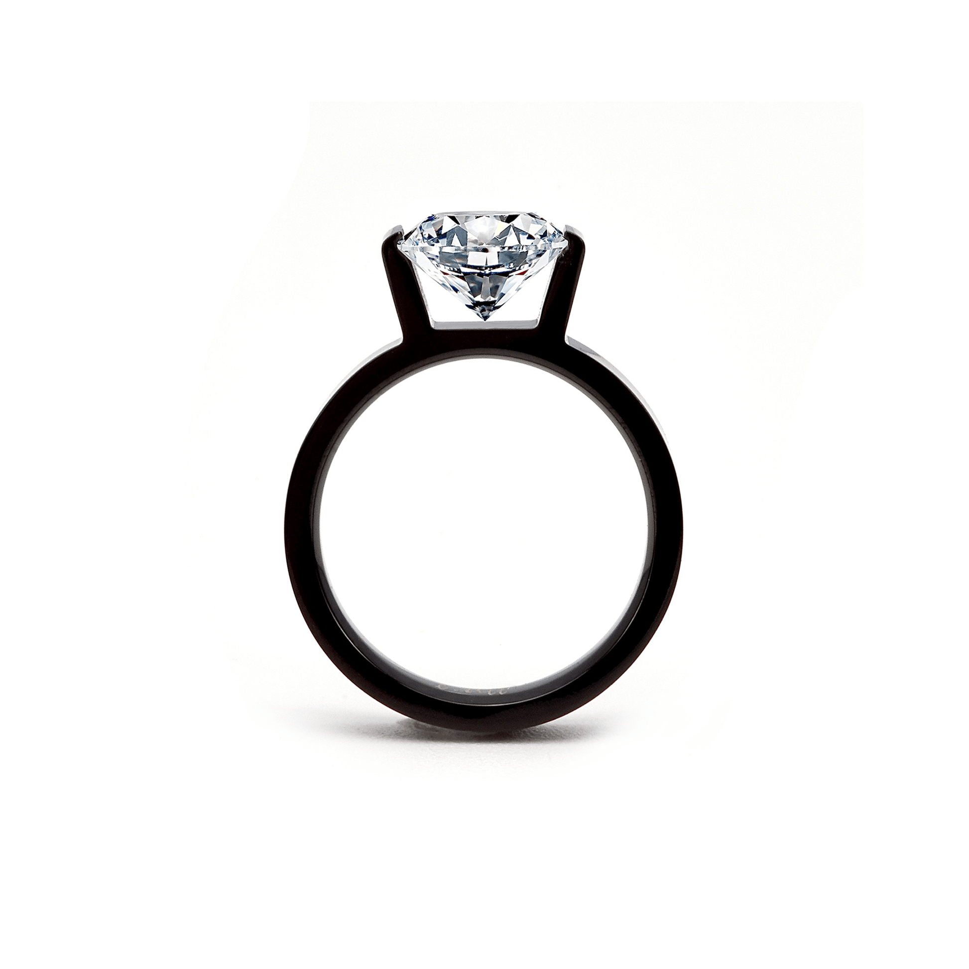 RG228B B.Tiff Black 2 ct Cushion Cut Engagement Ring - PBNJ FASHIONS