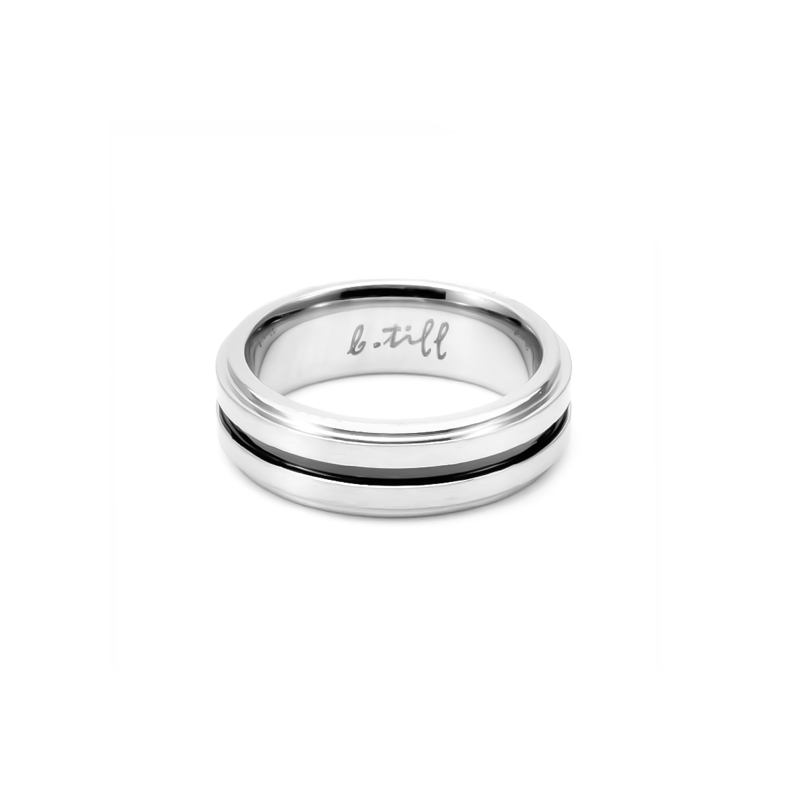 RG303B B.Tiff Black Enamel Bearing Ring - PBNJ FASHIONS