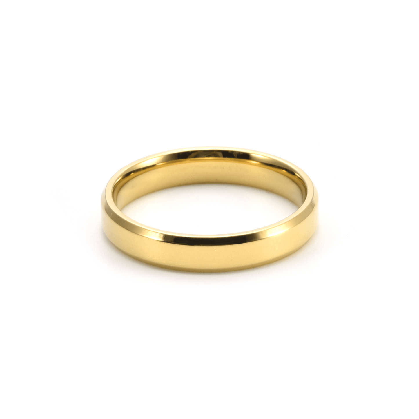 RG401G B.Tiff Gold Plated High Polish Beveled Edge Ring - PBNJ FASHIONS