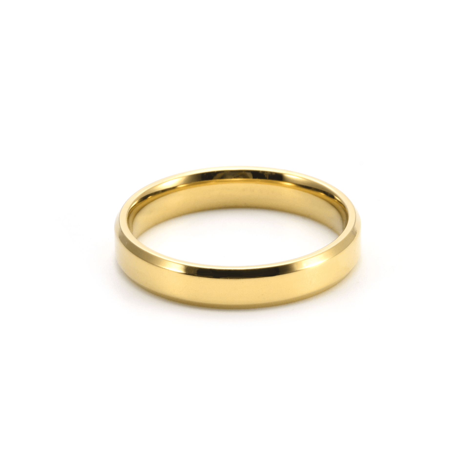 RG401G B.Tiff Gold Plated High Polish Beveled Edge Ring - PBNJ FASHIONS