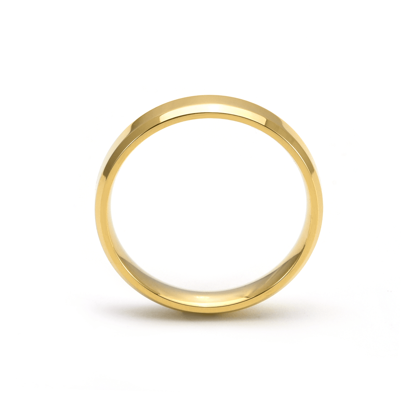 RG401G B.Tiff Gold Plated High Polish Beveled Edge Ring - PBNJ FASHIONS