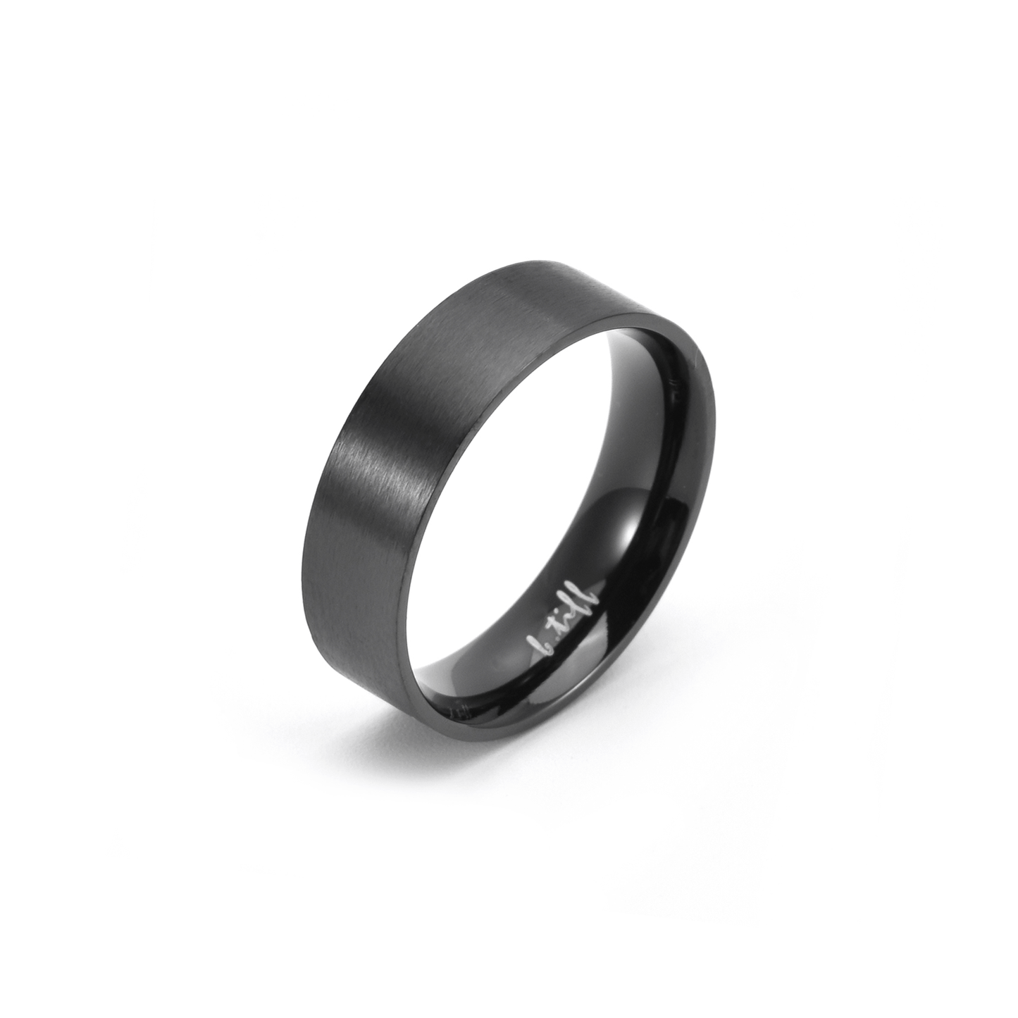 RG600B B.Tiff Black Simplicity 6 Stacking Ring [Wide Band] - PBNJ FASHIONS