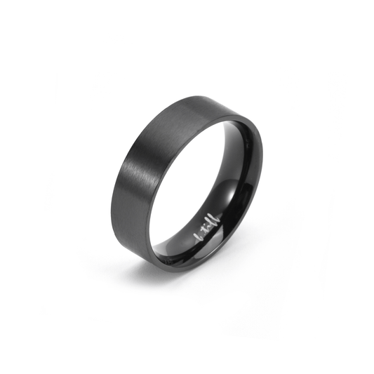 RG600B B.Tiff Black Simplicity 6 Stacking Ring [Wide Band] - PBNJ FASHIONS