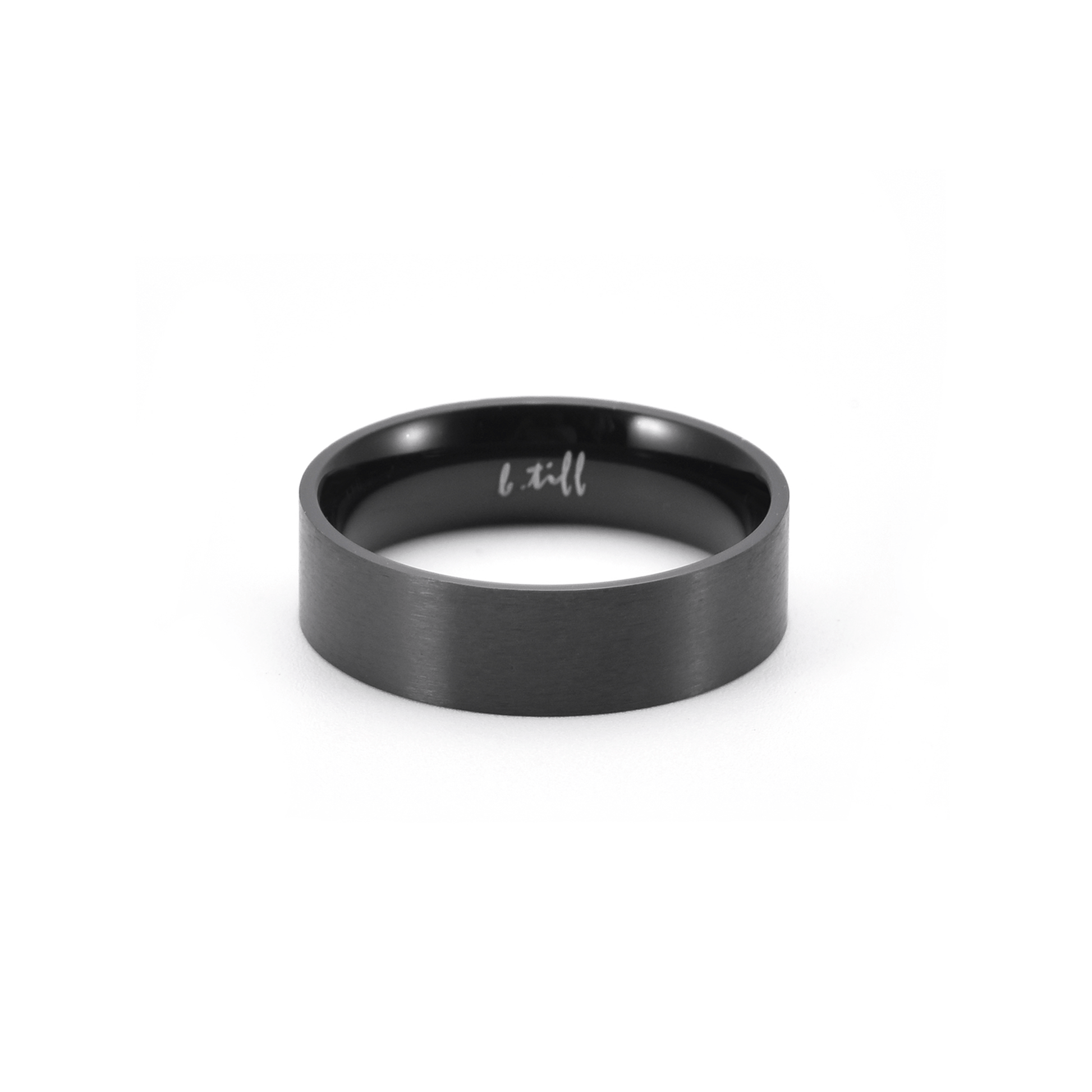 RG600B B.Tiff Black Simplicity 6 Stacking Ring [Wide Band] - PBNJ FASHIONS