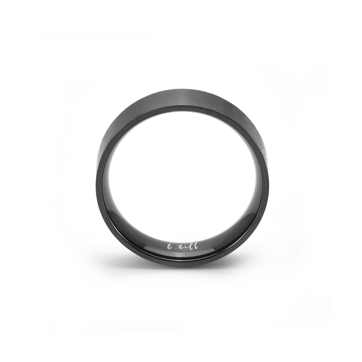 RG600B B.Tiff Black Simplicity 6 Stacking Ring [Wide Band] - PBNJ FASHIONS