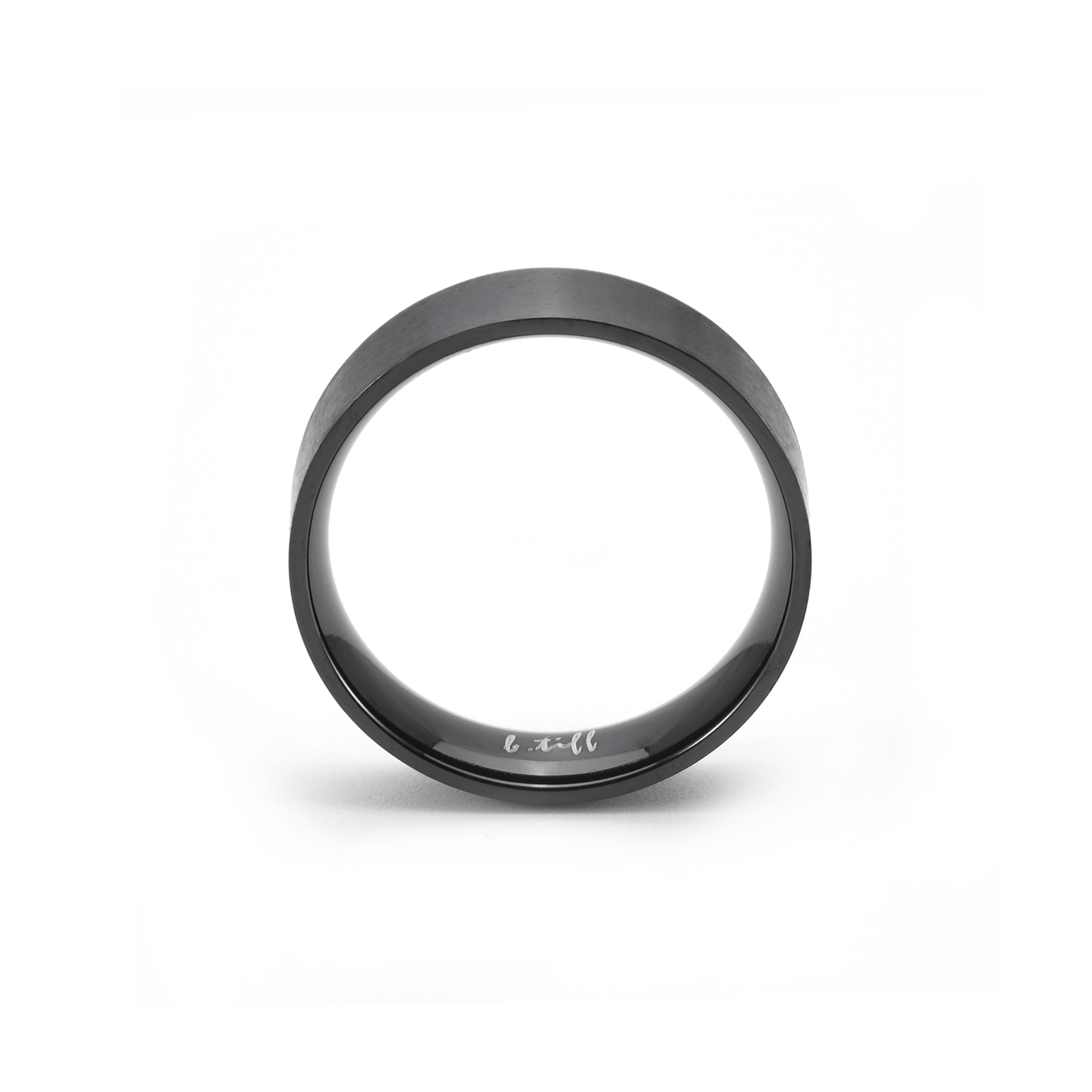 RG600B B.Tiff Black Simplicity 6 Stacking Ring [Wide Band] - PBNJ FASHIONS