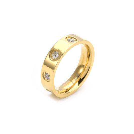 RG808G B.Tiff Gold 8 - Stone Pave Ring - PBNJ FASHIONS