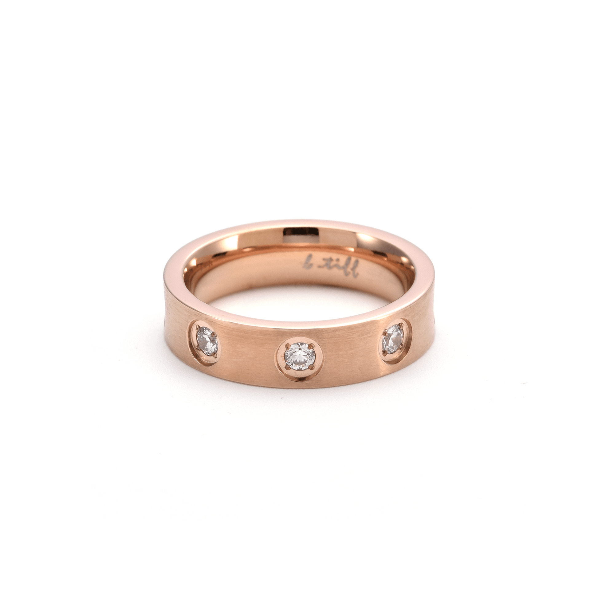 RG808RG B.Tiff Rose Gold 8 - Stone Pave Ring - PBNJ FASHIONS