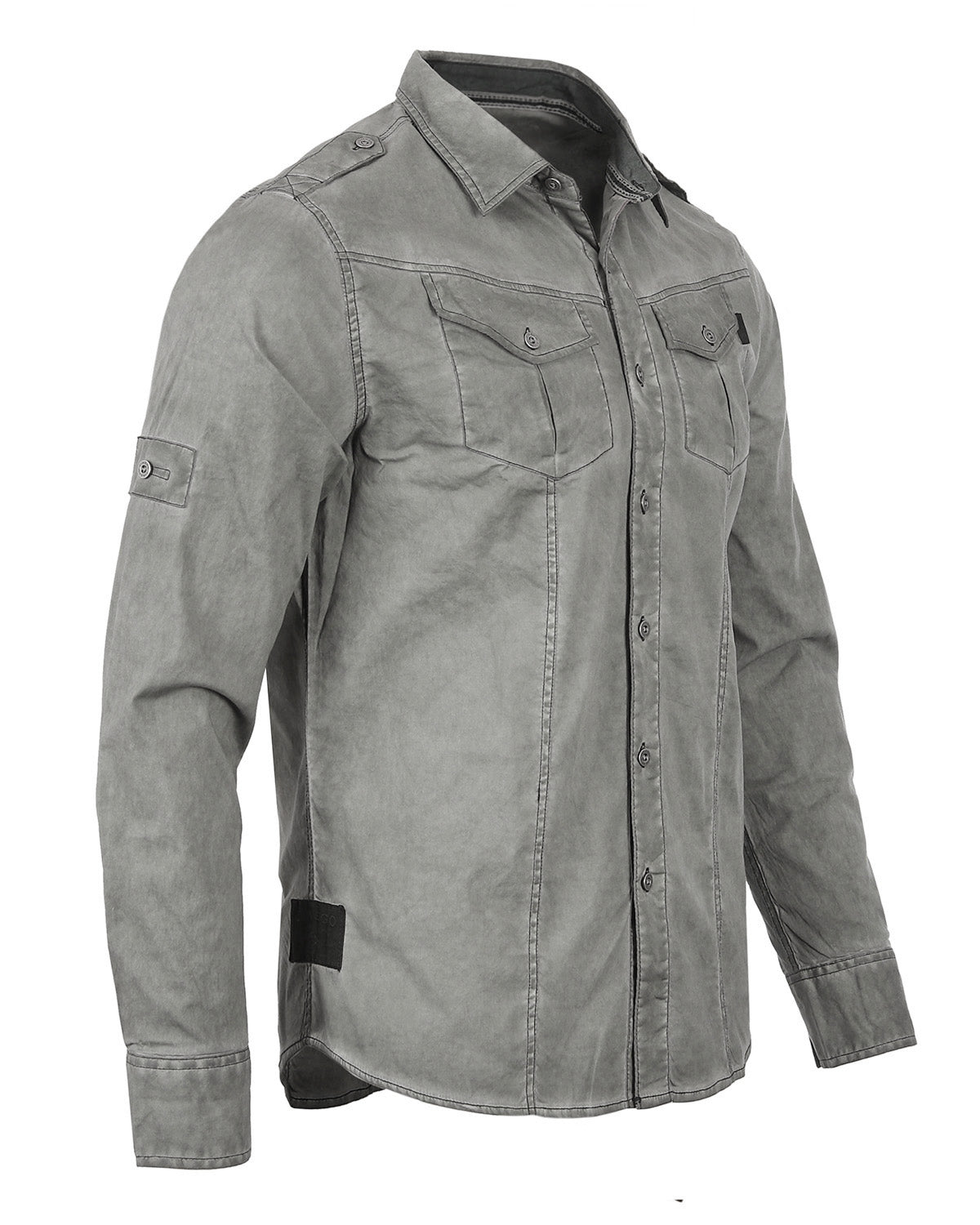 Vintage Wash Rugged Fashion Button Shirts-4