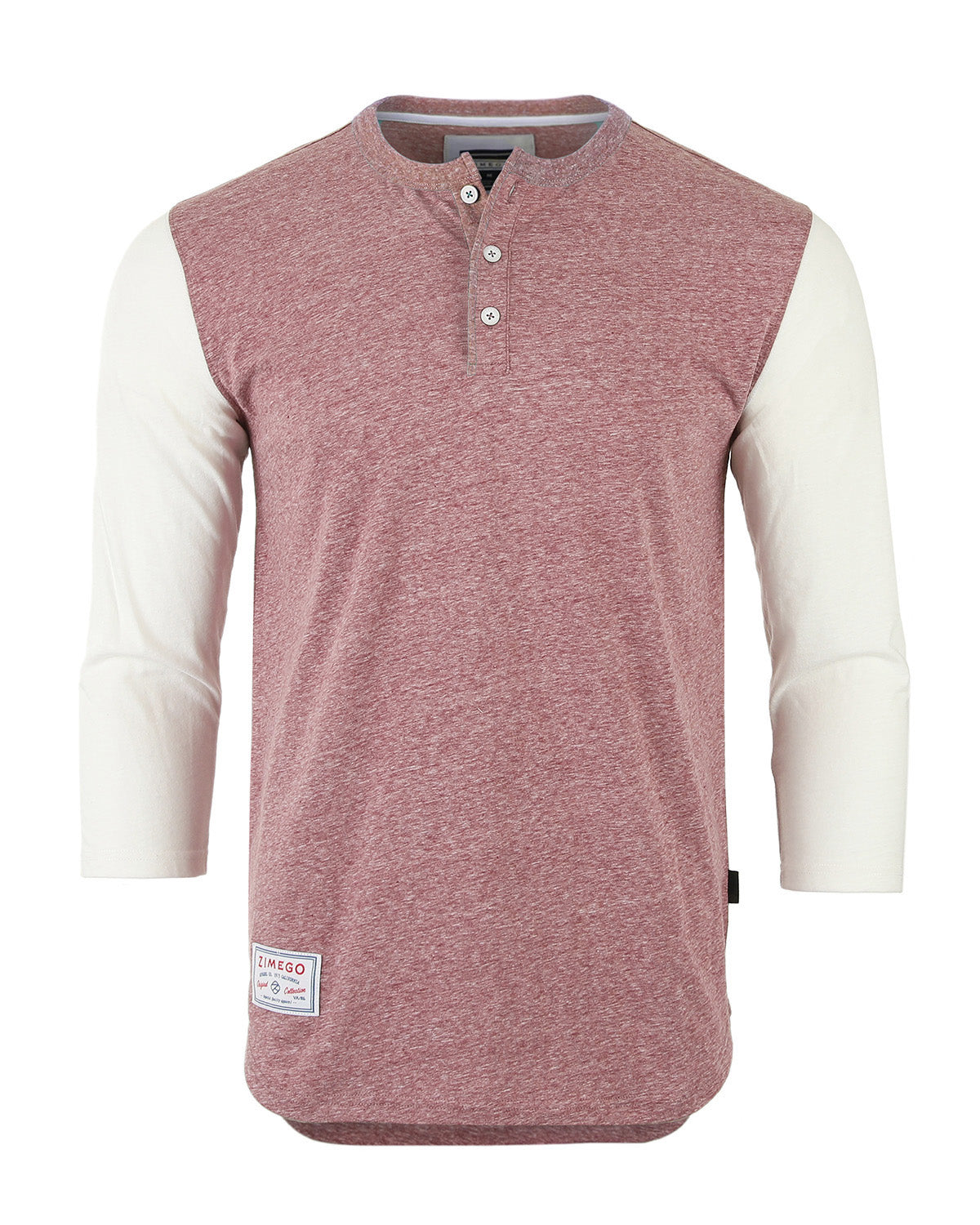 ZIMEGO Men's 3/4 Sleeve Baseball Retro Henley – Casual Athletic Button Crewneck Shirts-2