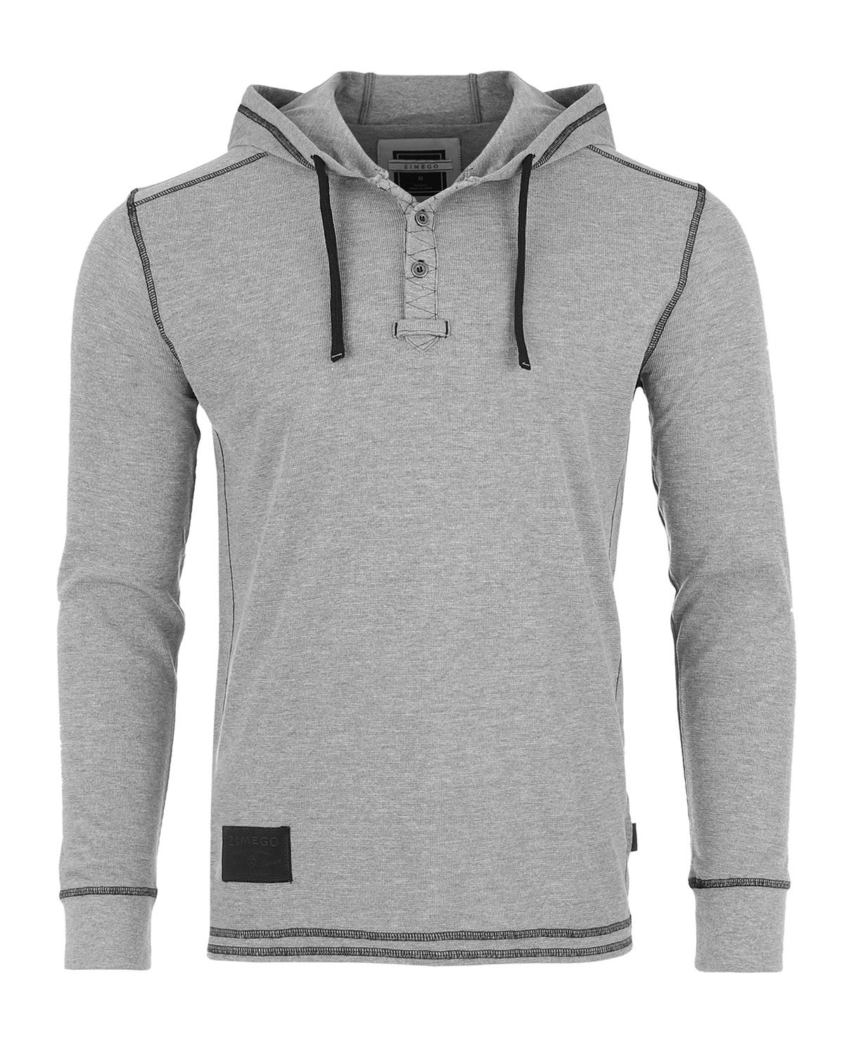 ZIMEGO Men's Thermal Long Sleeve Lightweight Fashion Hooded Henley-3