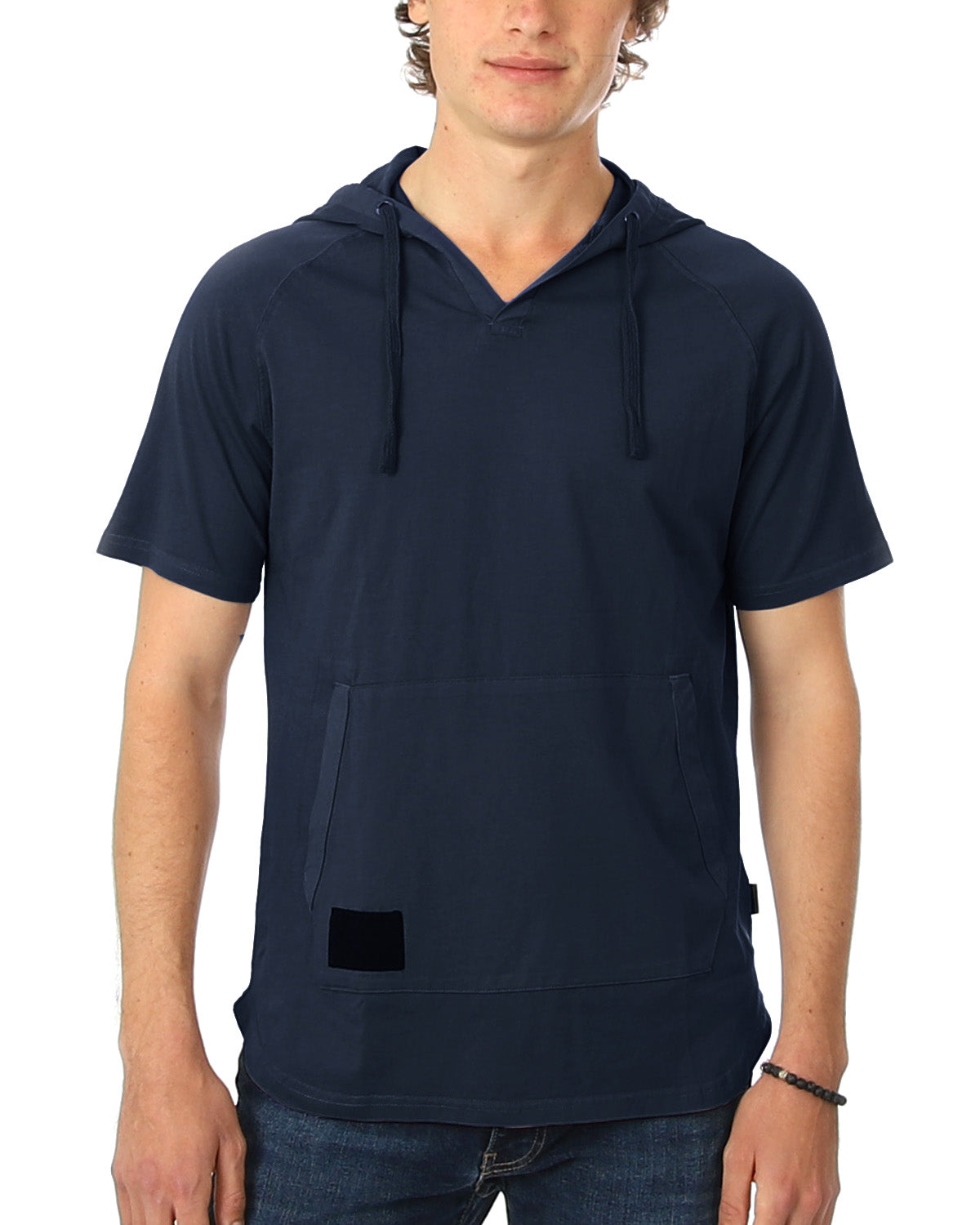 ZIMEGO Men's Pigment Dyed Short Sleeve Vintage Fashion Hoodie-3