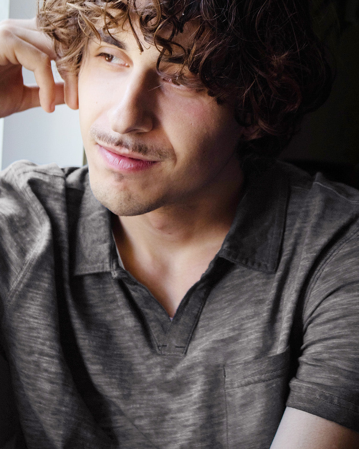 VINTAGE GARMENT DYED SHORT SLEEVE POLO SHIRTS-1