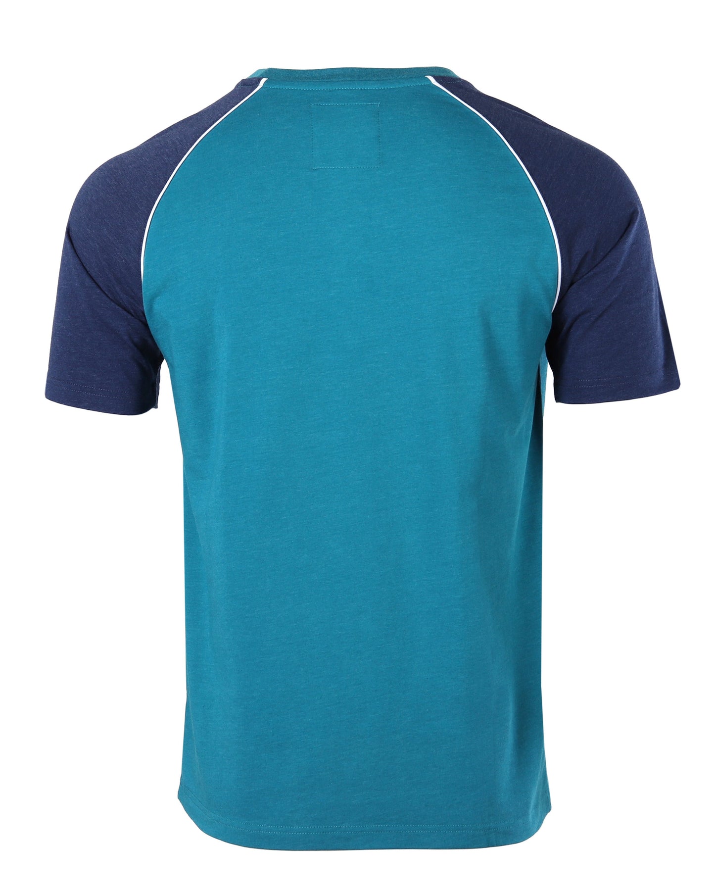 Mens Short Sleeve Raglan Tee - Color Block Retro Casual T-Shirt-2