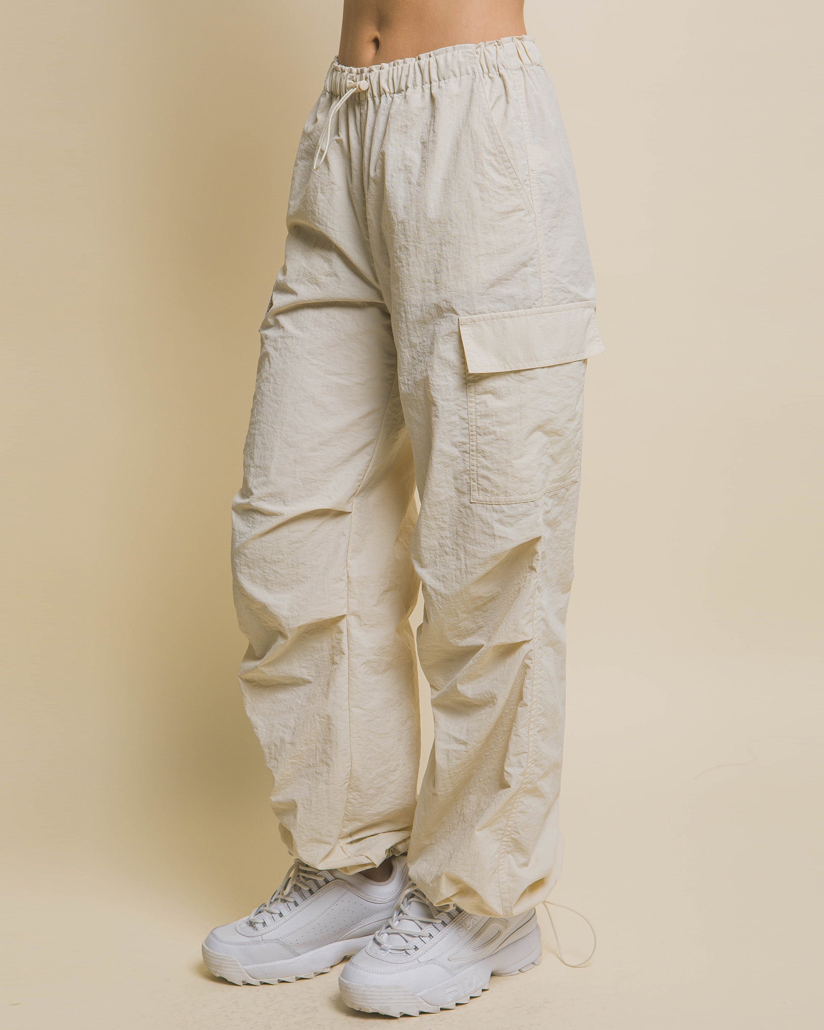 LOOSE FIT PARACHUTE CARGO PANTS-0