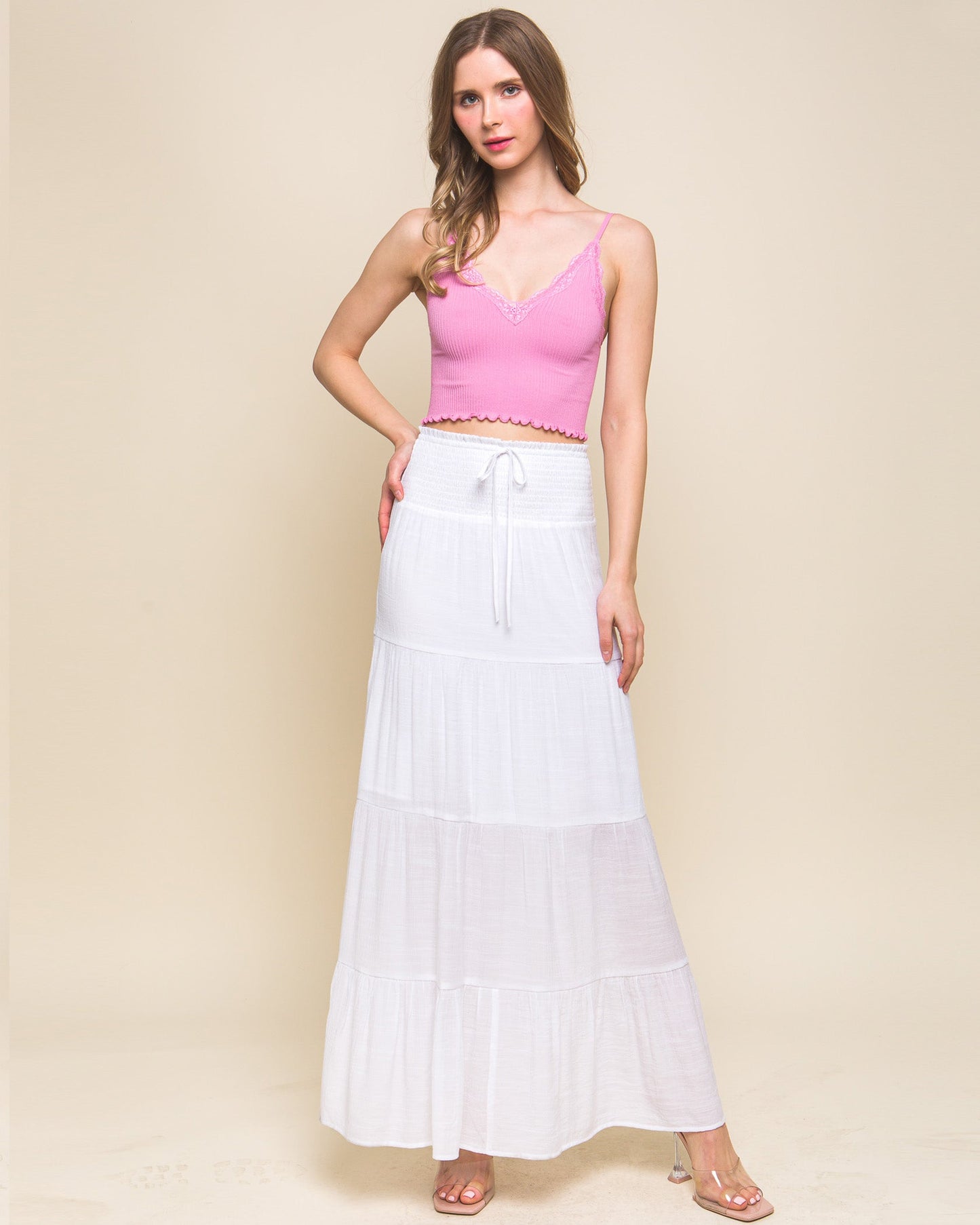 SMOCKED MAXI SKIRT-1