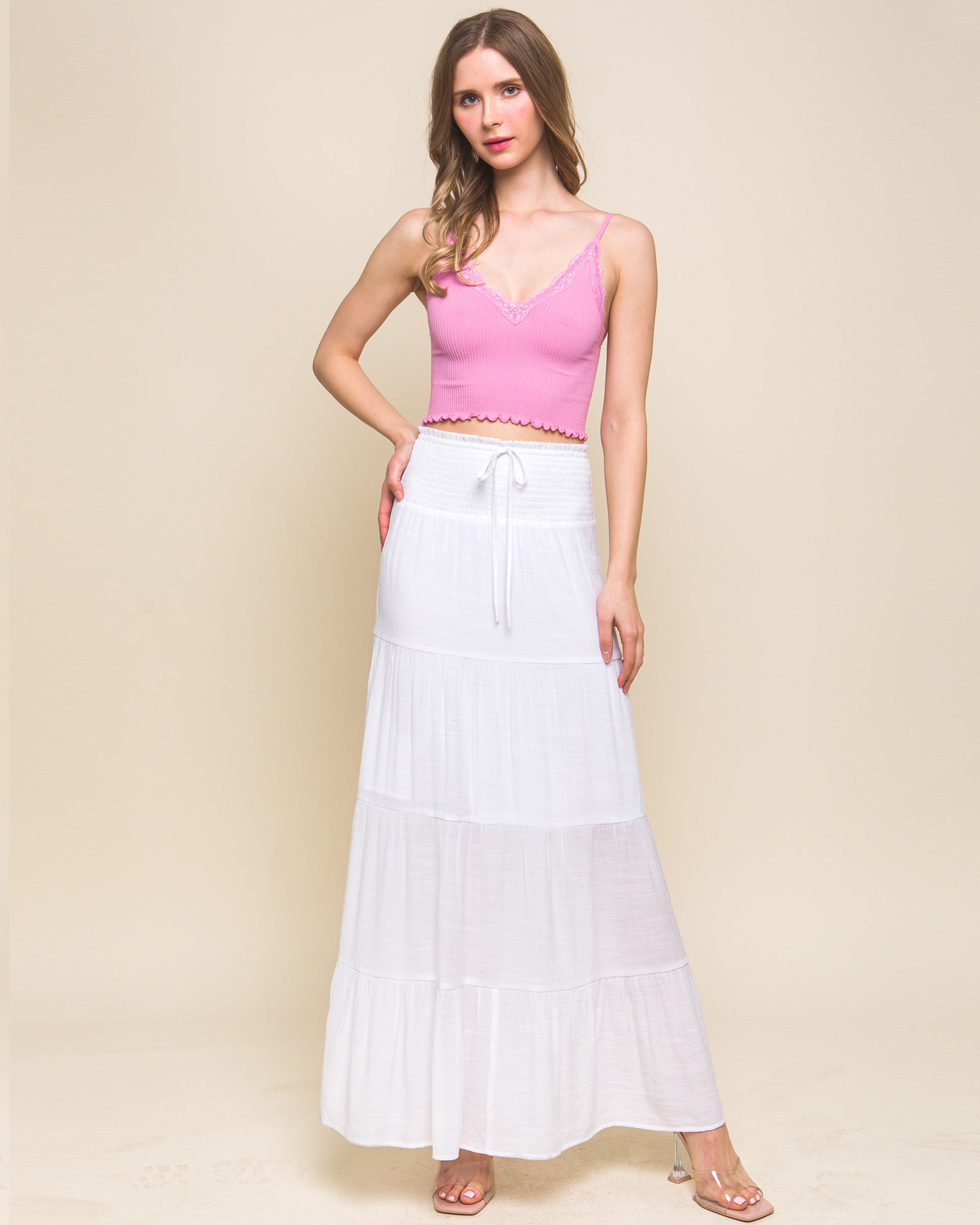 SMOCKED MAXI SKIRT-1