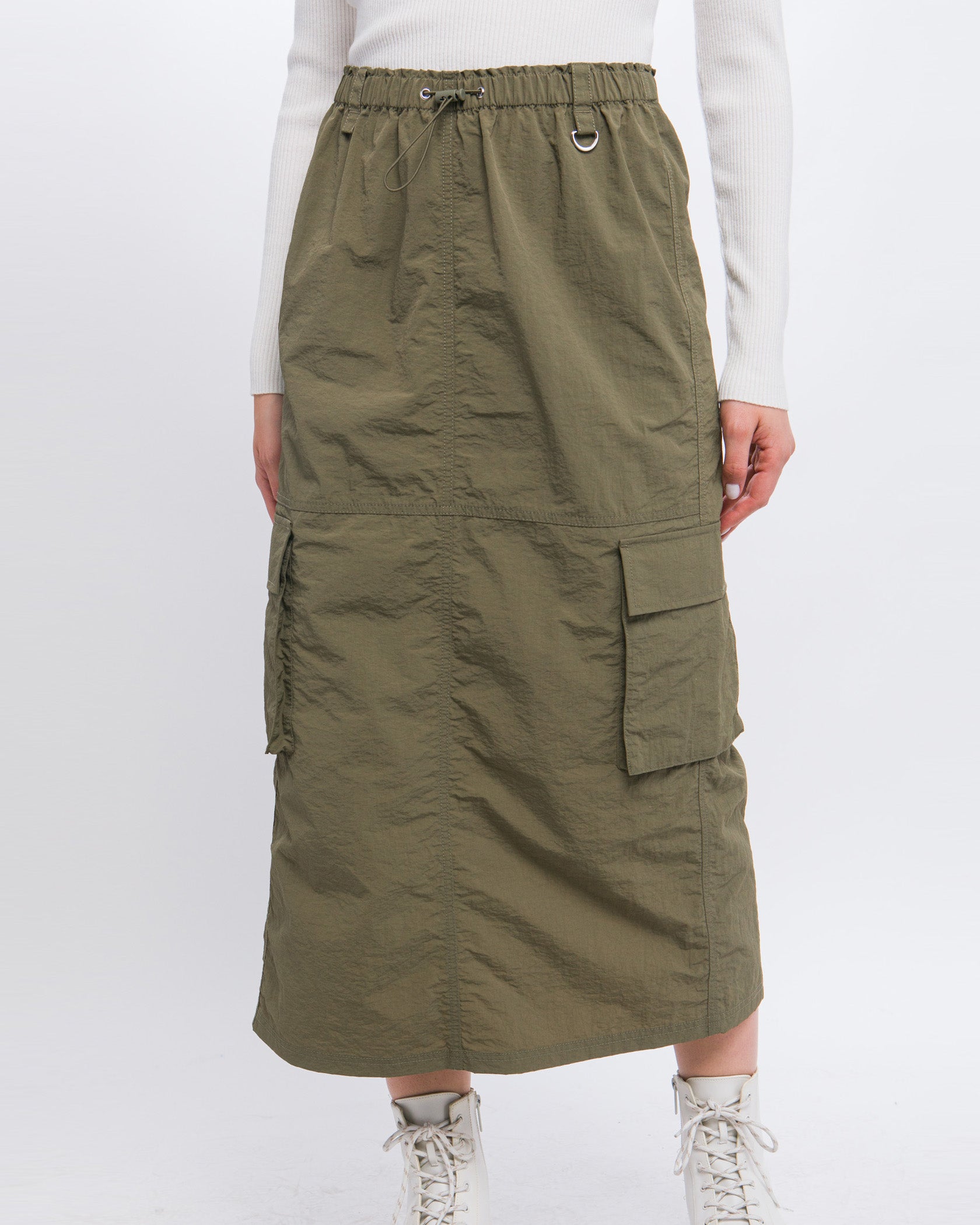 SIDE POCKET CARGO SKIRT-0