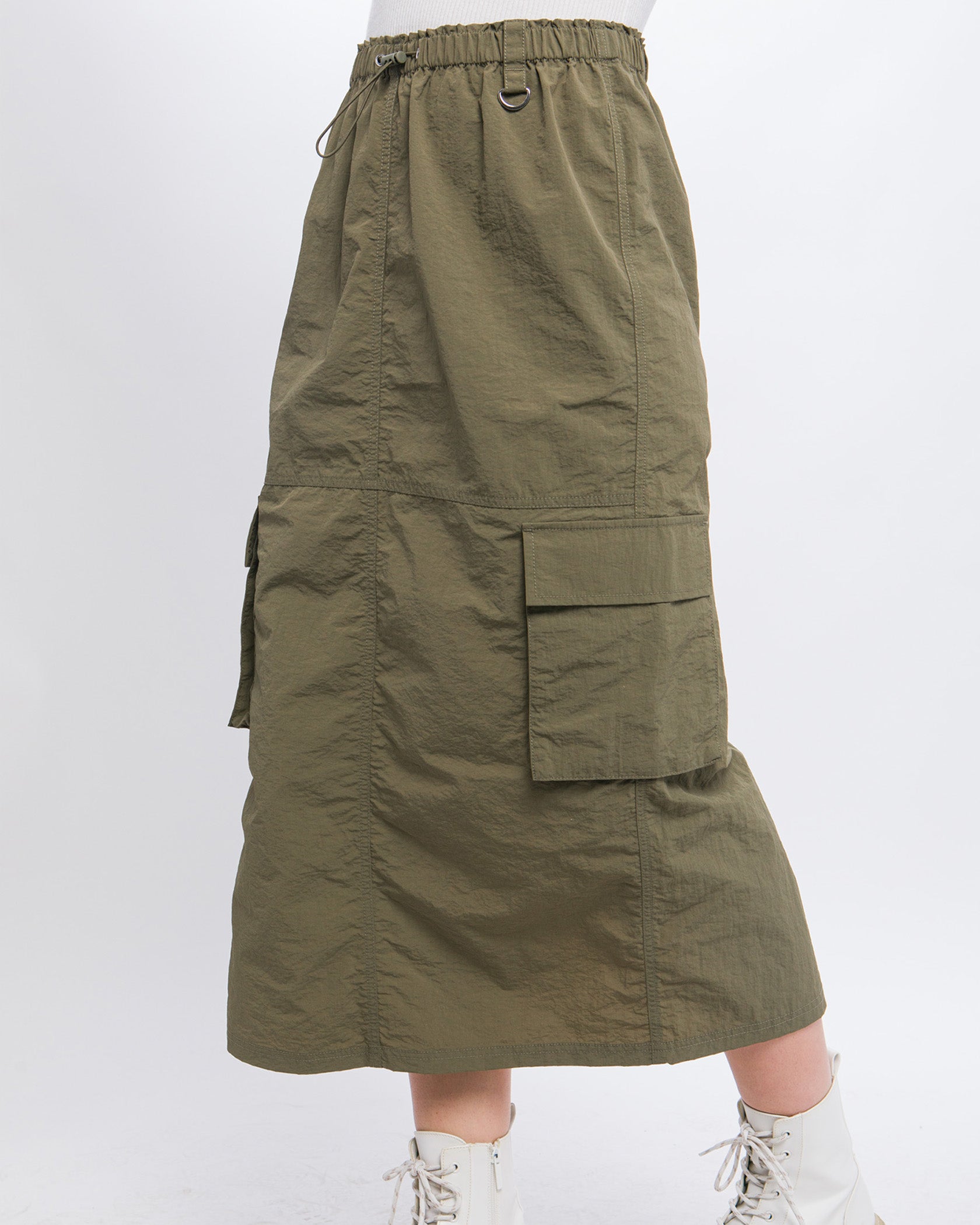 SIDE POCKET CARGO SKIRT-2