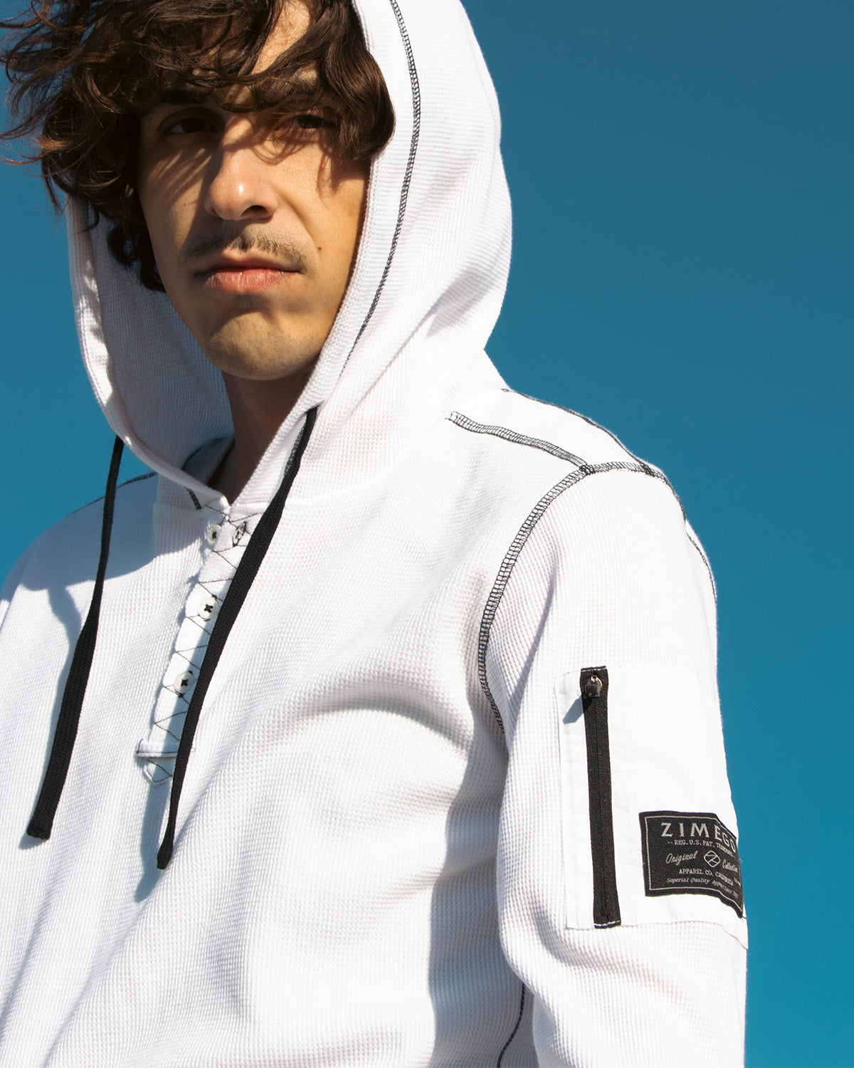 ZIMEGO Men's Thermal Long Sleeve Lightweight Pocket Sleeve Hoodie-0