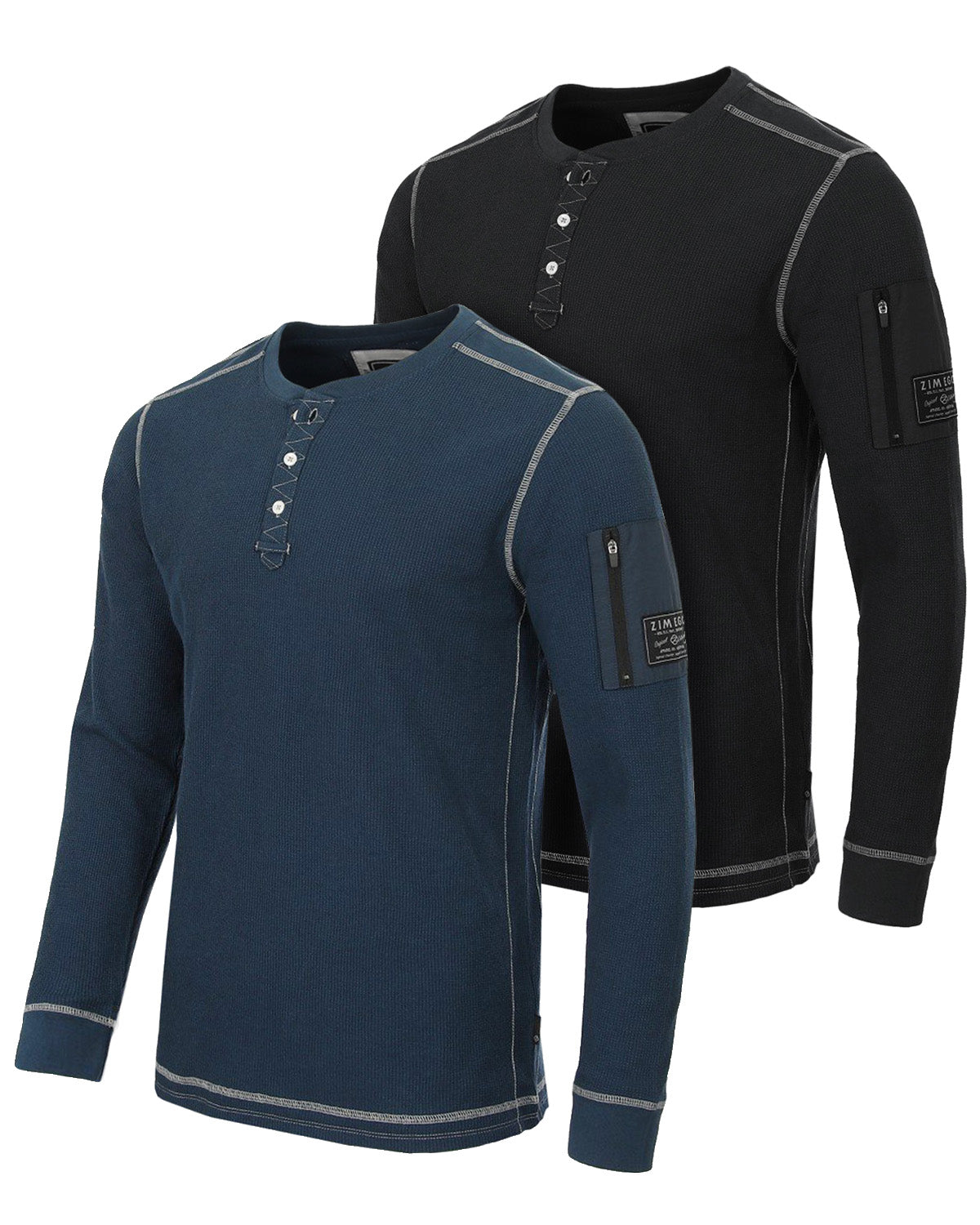 Casual Long Sleeve Lightweight Thermal Henley Essential Shirt-0