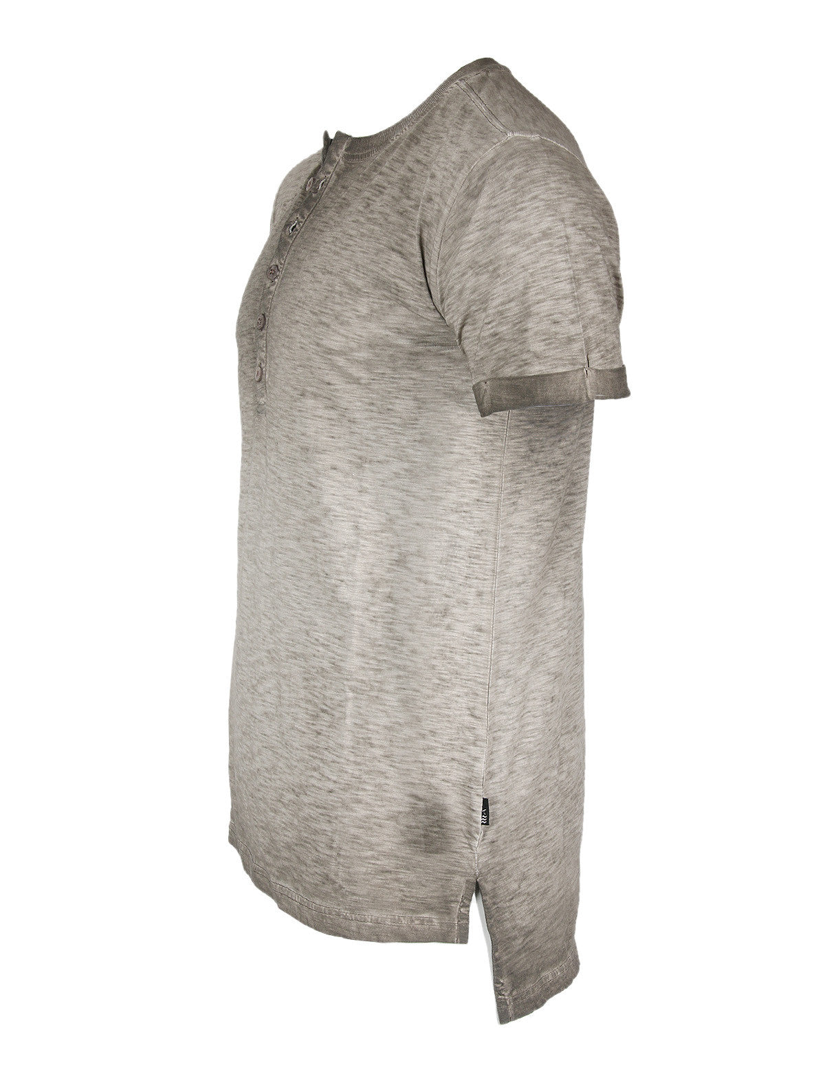 ZIMEGO Men's Vintage Color Dyed Short Sleeve Crew Neck Chest Pocket Henley Shirt-4