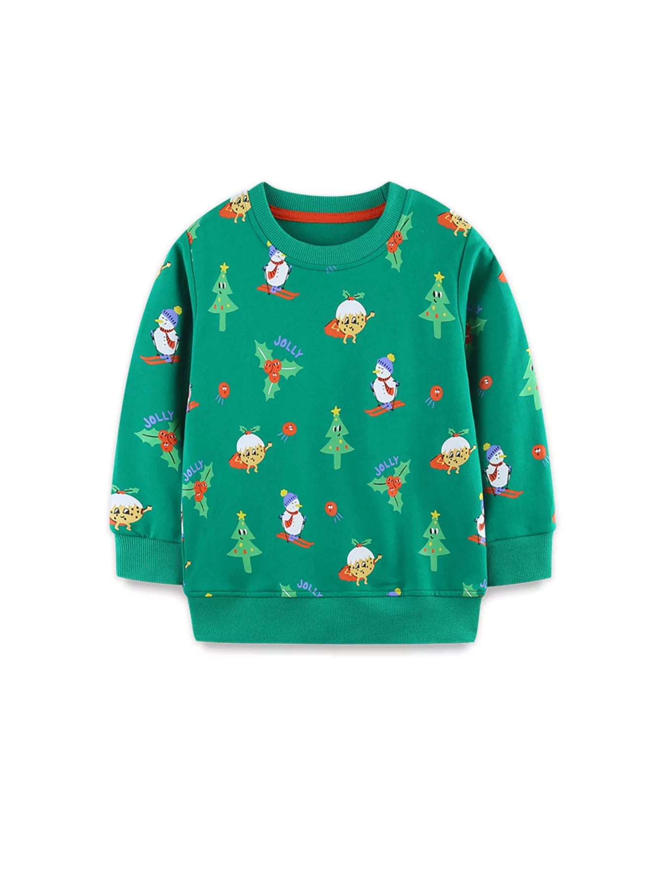 Children's Christmas Print Round Neck Sweatshirt - PBNJ FASHIONS