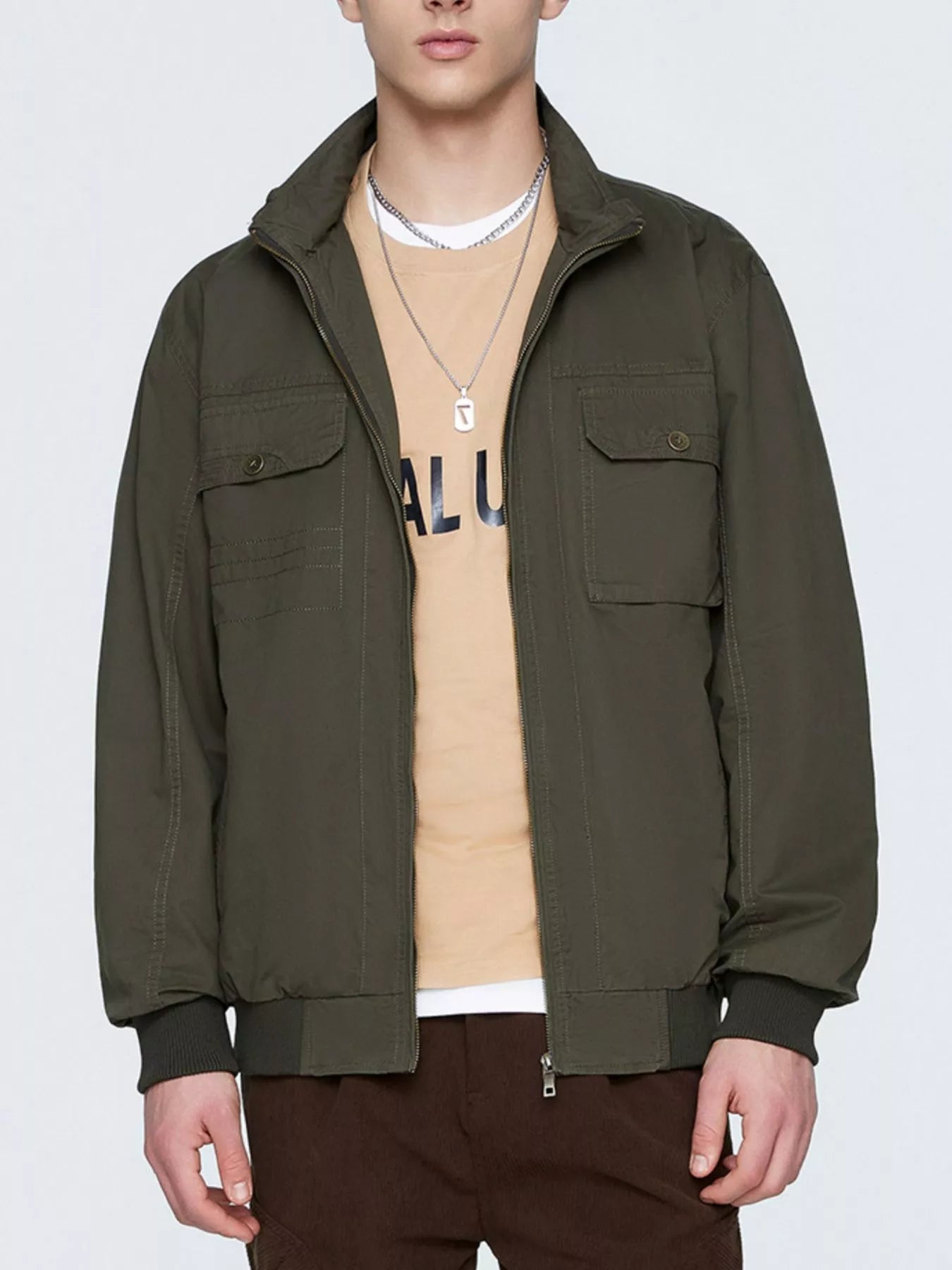 Men's Plus Size Casual Lightweight Zip - Up Jacket - PBNJ FASHIONS