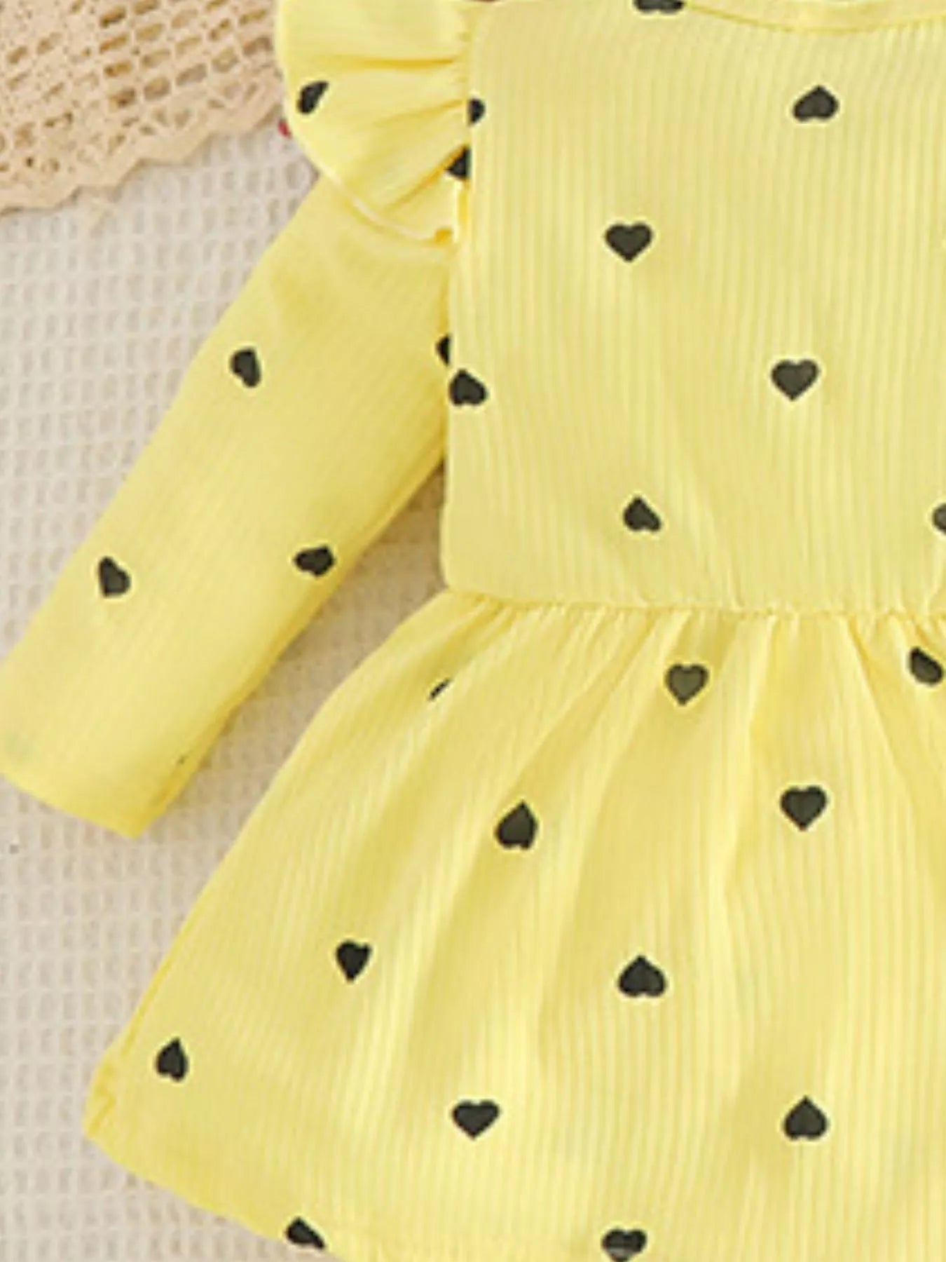 Children's Heart Print Dress & Headband Set - PBNJ FASHIONS