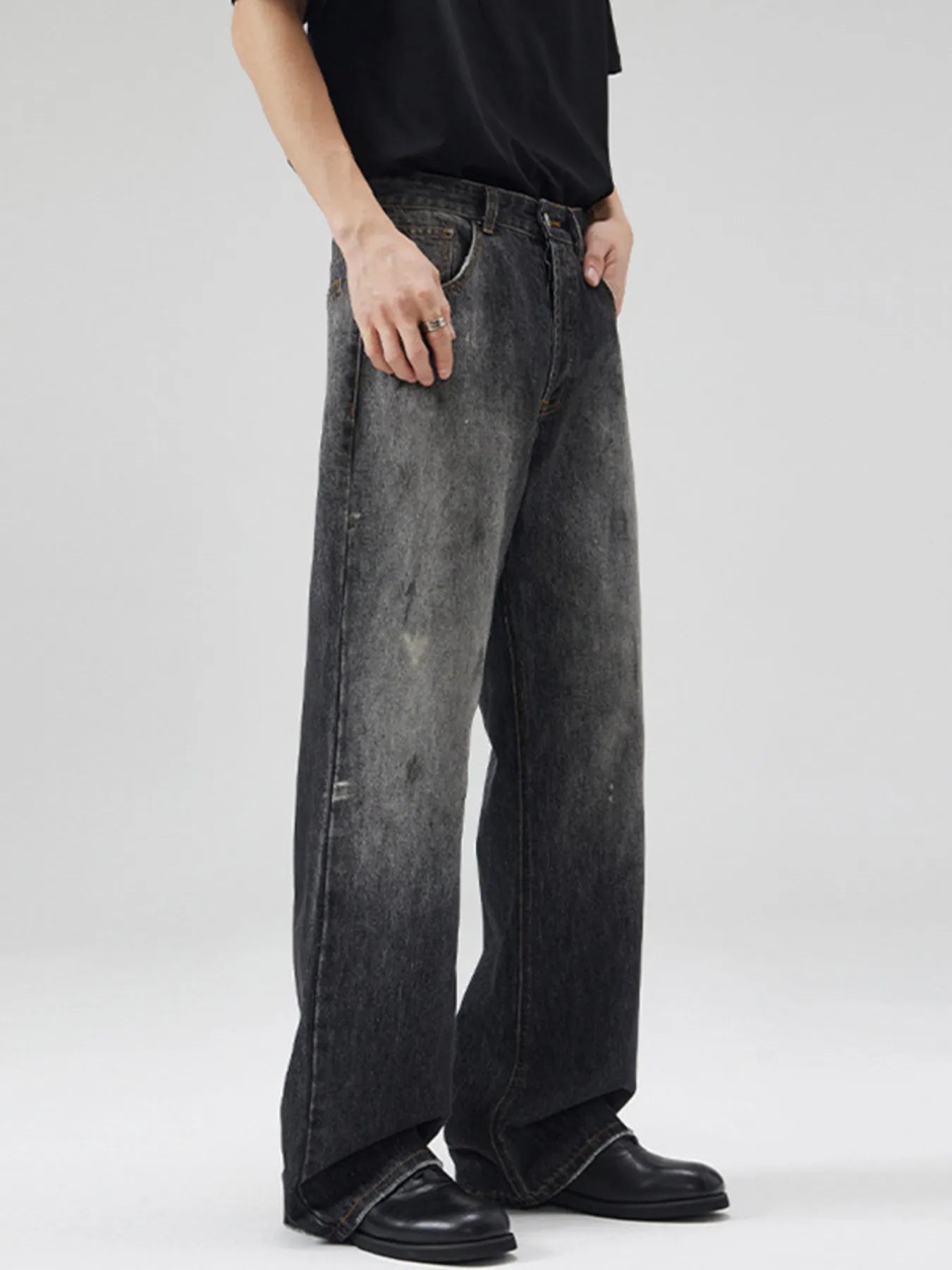 Men's Full Size Vintage Wide Leg Jeans Plus Size - PBNJ FASHIONS