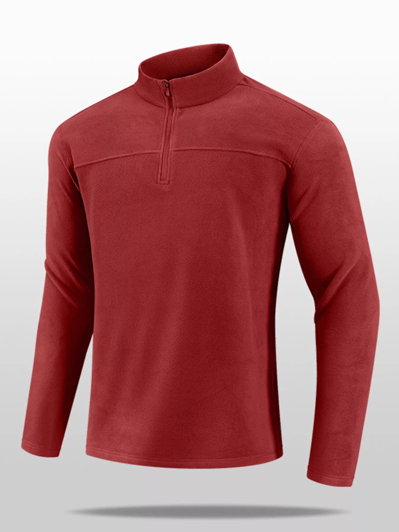 Men's Plus Size Quarter Zip Long Sleeve Sweatshirt - PBNJ FASHIONS