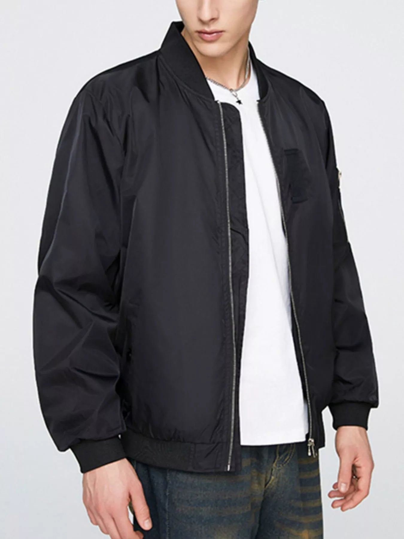 Men's Plus Size Zip Up Lightweight Bomber Jacket - PBNJ FASHIONS
