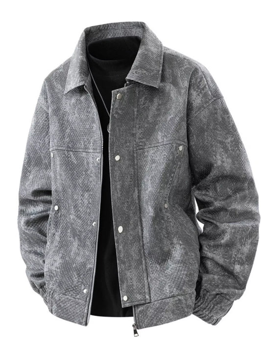 Men's Plus Size Casual Snap - Down Jacket - PBNJ FASHIONS