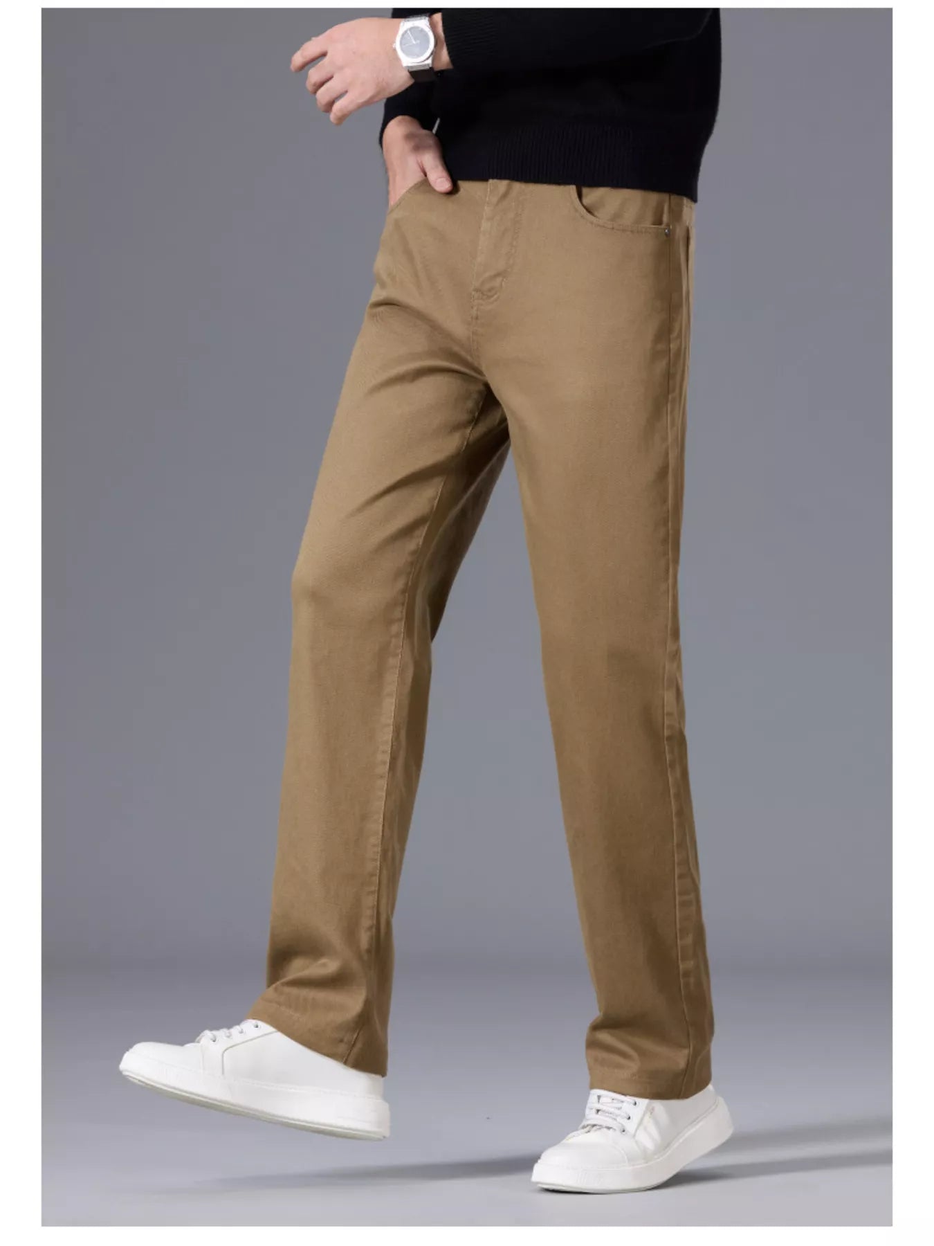 Men's Classic Straight - Leg Comfort Pants - PBNJ FASHIONS