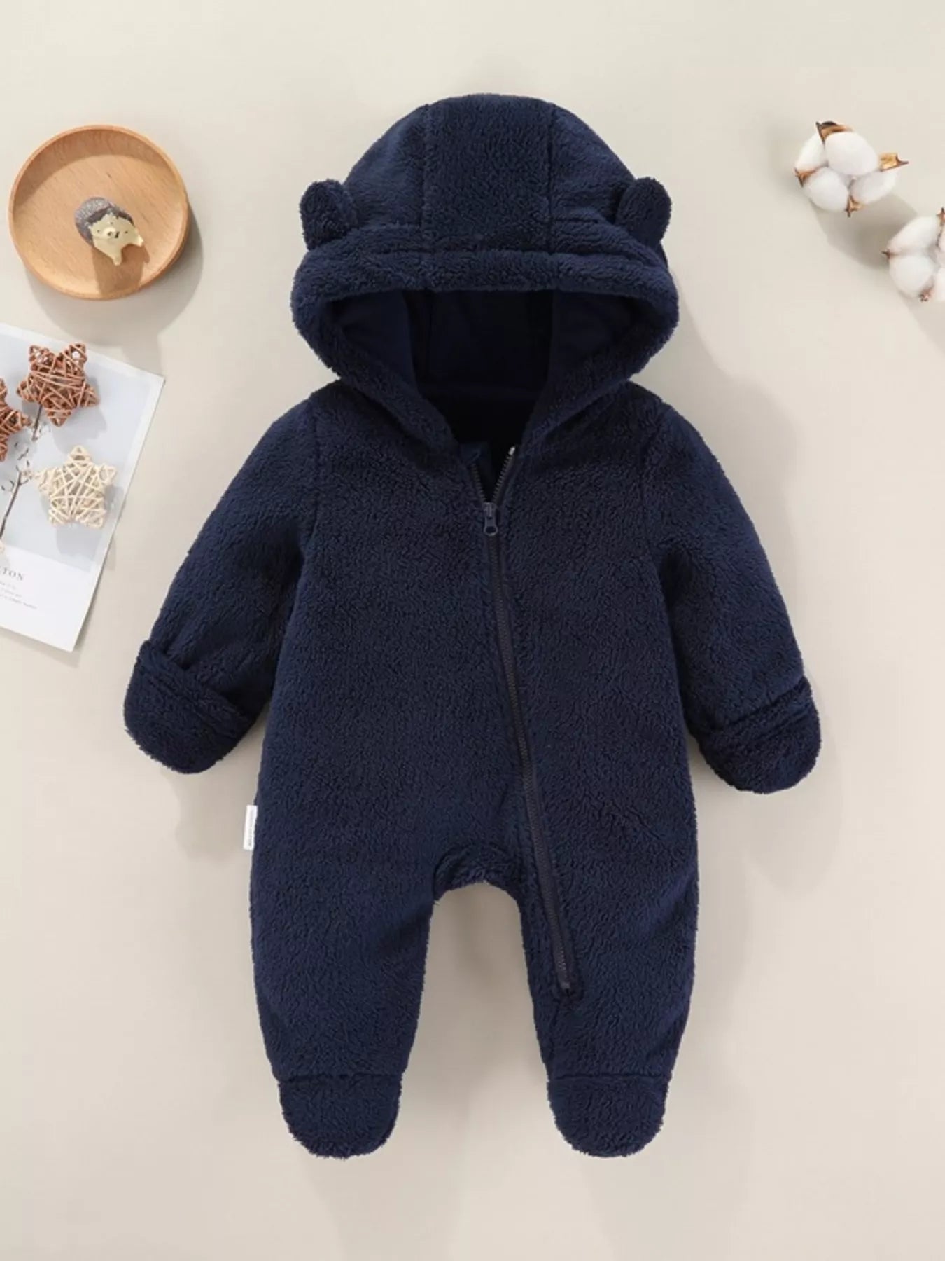 Children's Cozy Bear Hooded Fleece One - Piece - PBNJ FASHIONS