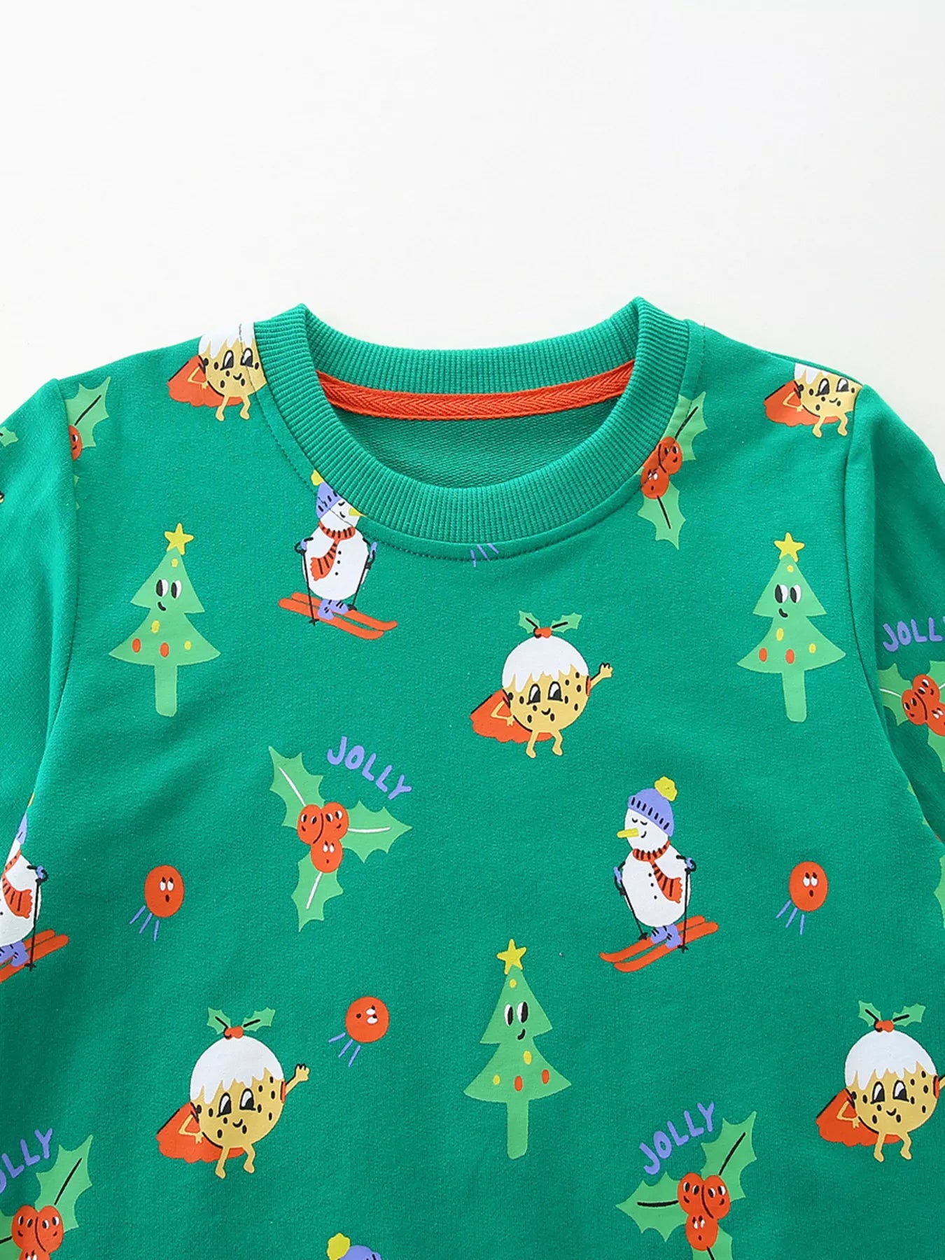 Children's Christmas Print Round Neck Sweatshirt - PBNJ FASHIONS